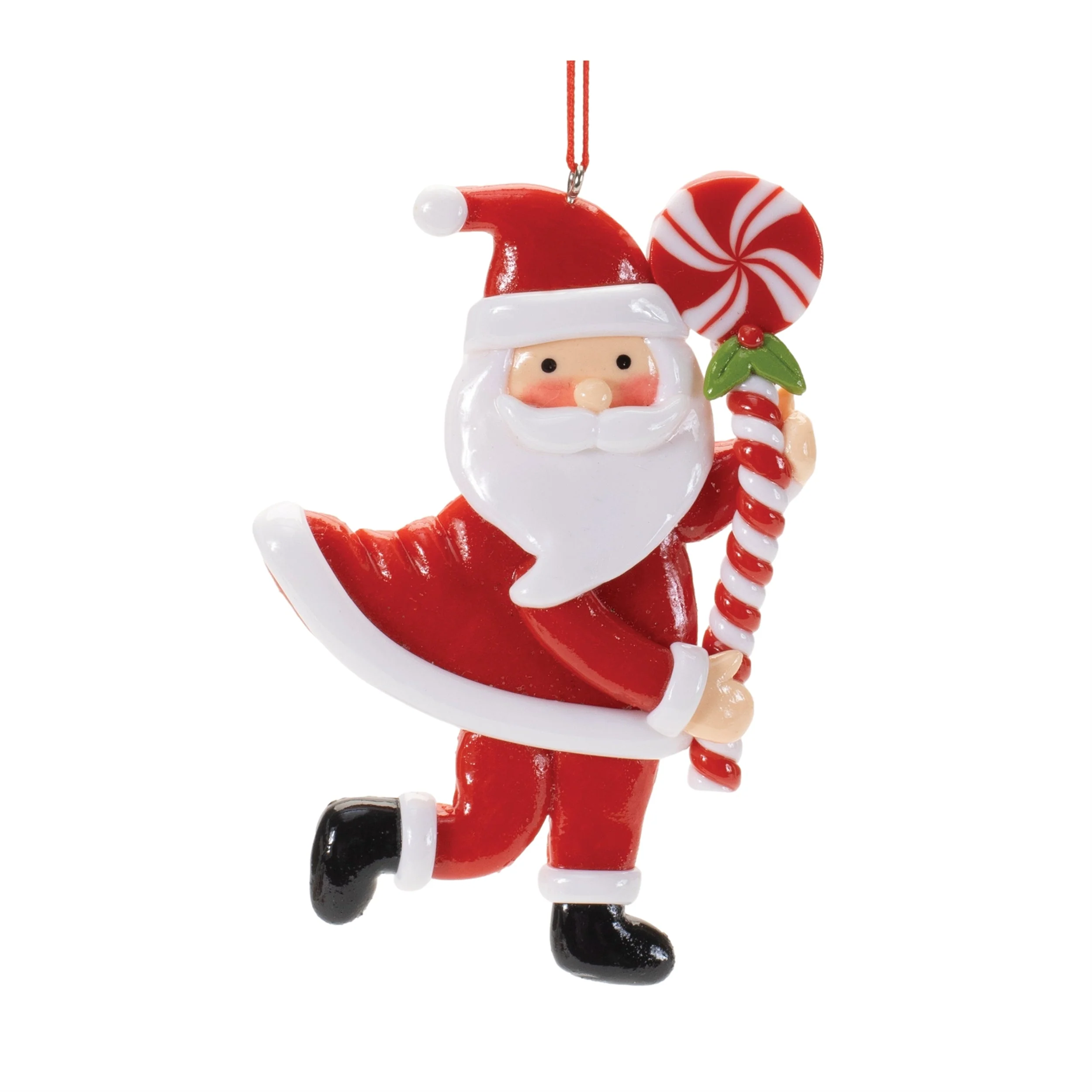 Peppermint dough santa ornament (set of 12) - Image 3