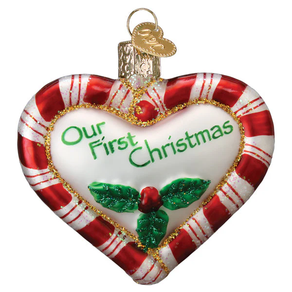 Peppermint Heart Ornament - Image 3