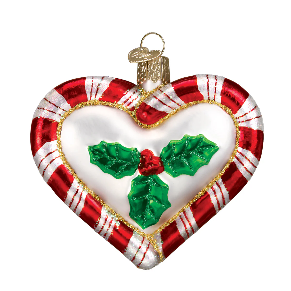 Peppermint Heart Ornament - Image 4
