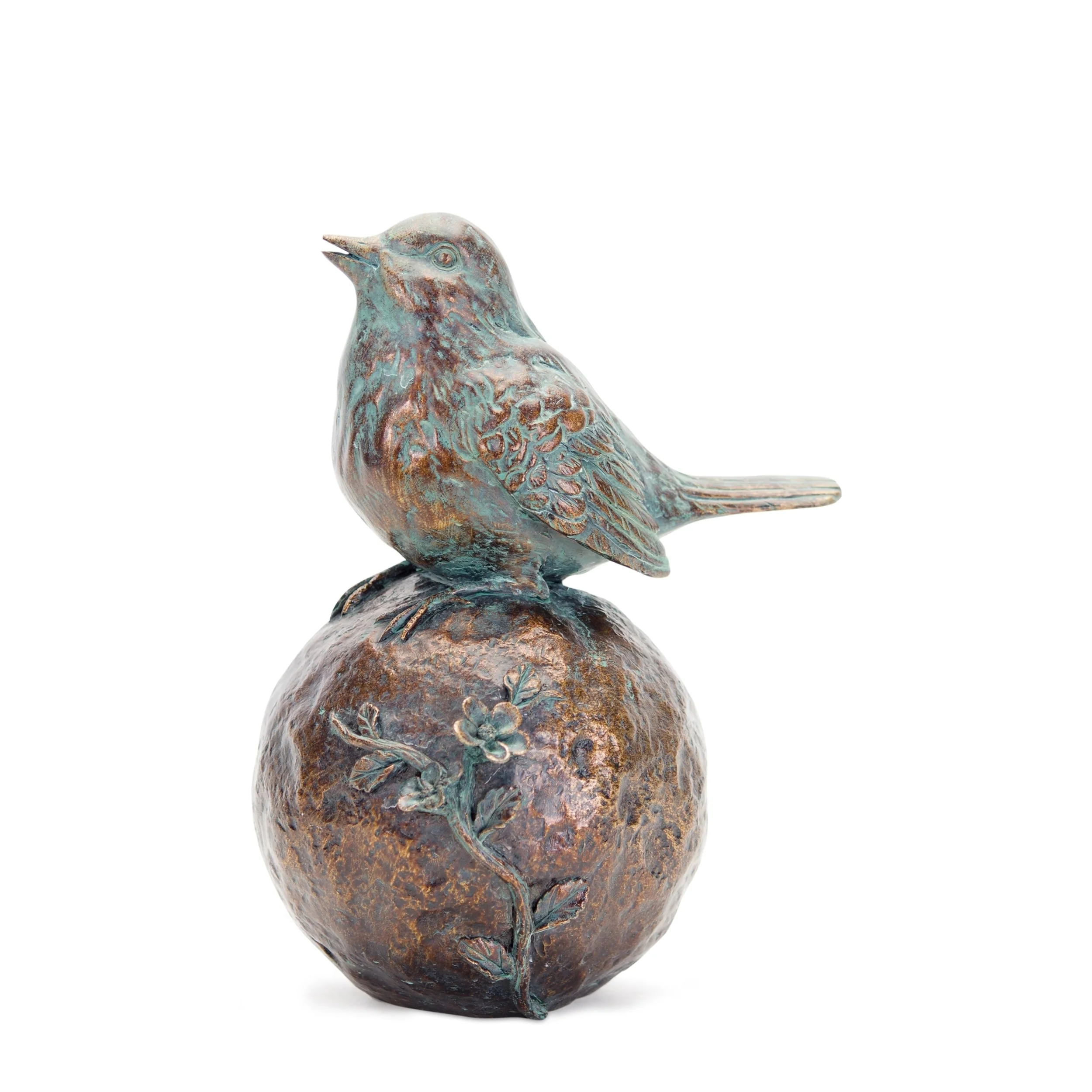 Perched Bird on Orb with Bronze Finish (Set of 2) - Image 3
