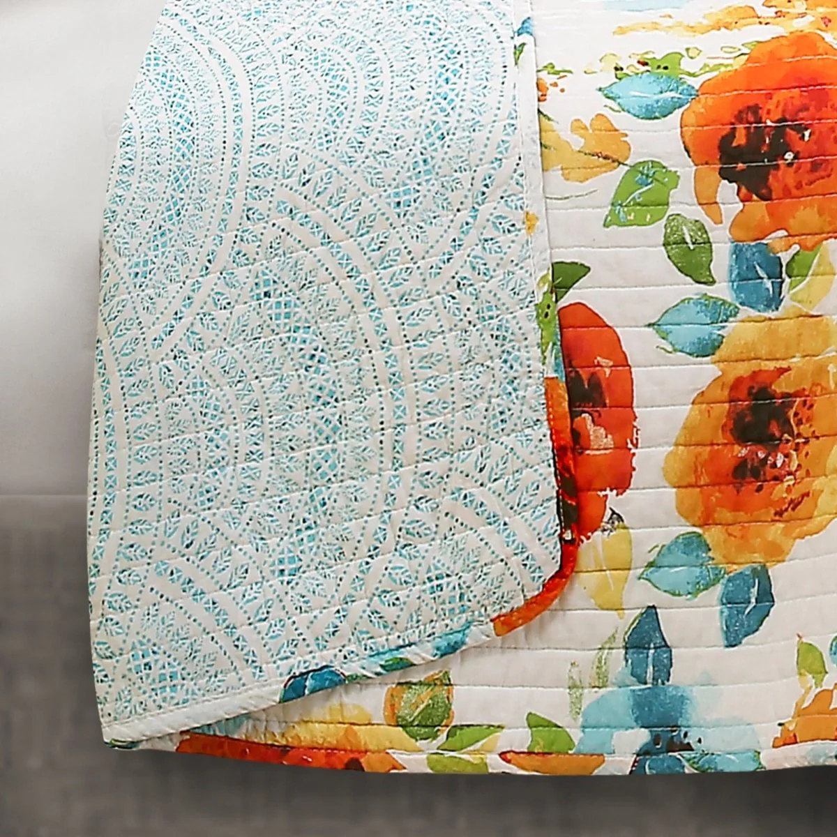 Percy Bloom Quilt 3 Piece Set - Image 3