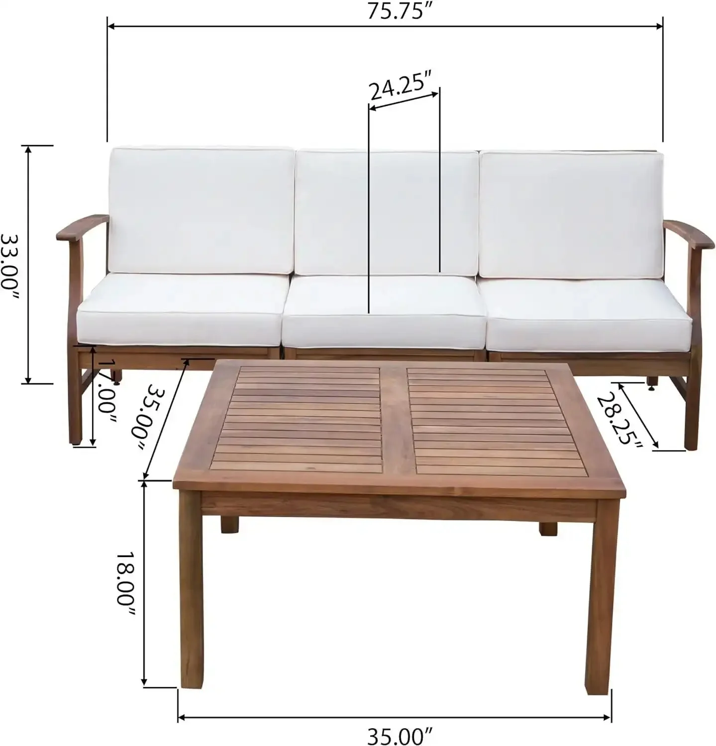 Perla - 3 Seater Sofa And Table Set - Image 6