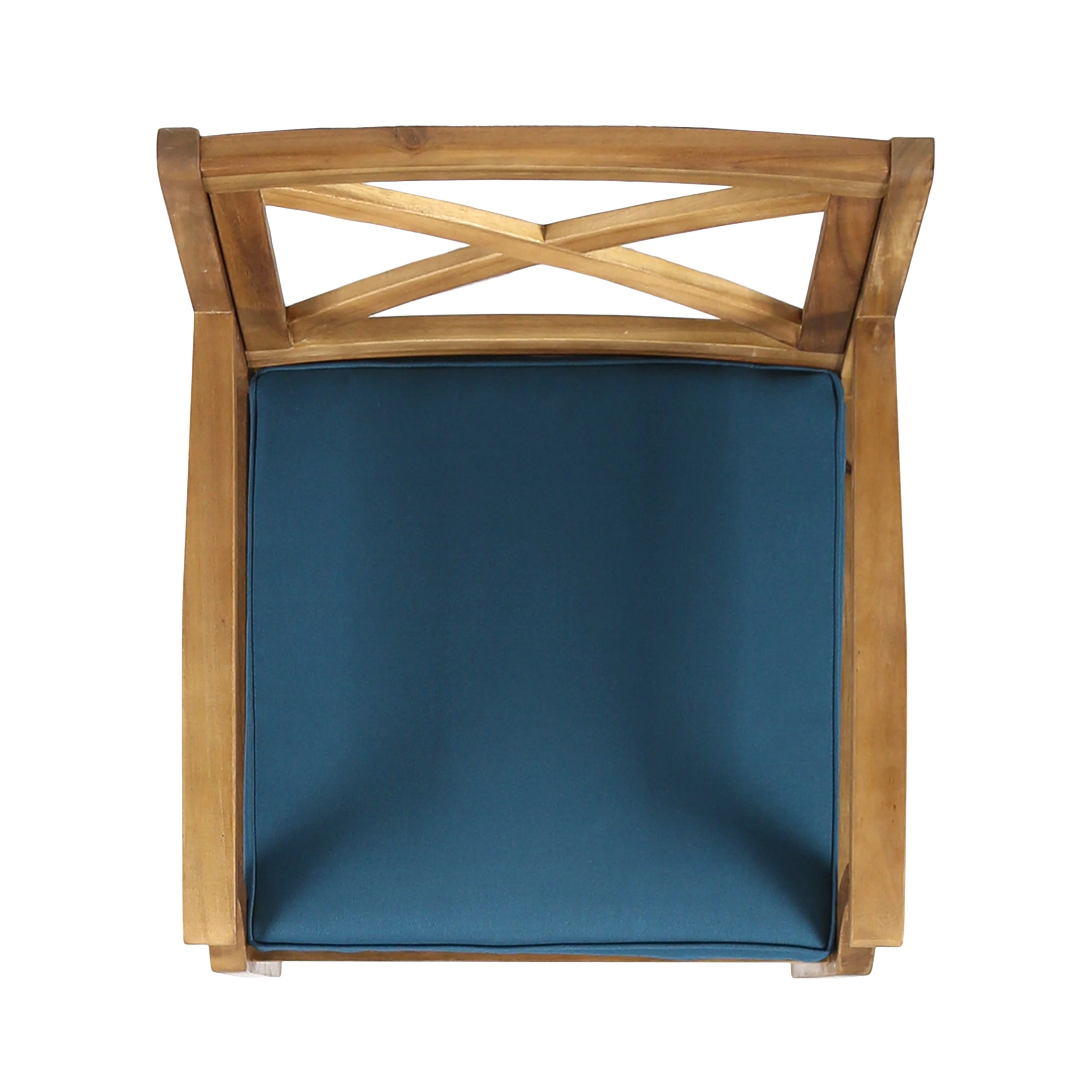 Perla Dining Chair 2pcs with Blue Cushions - Image 10