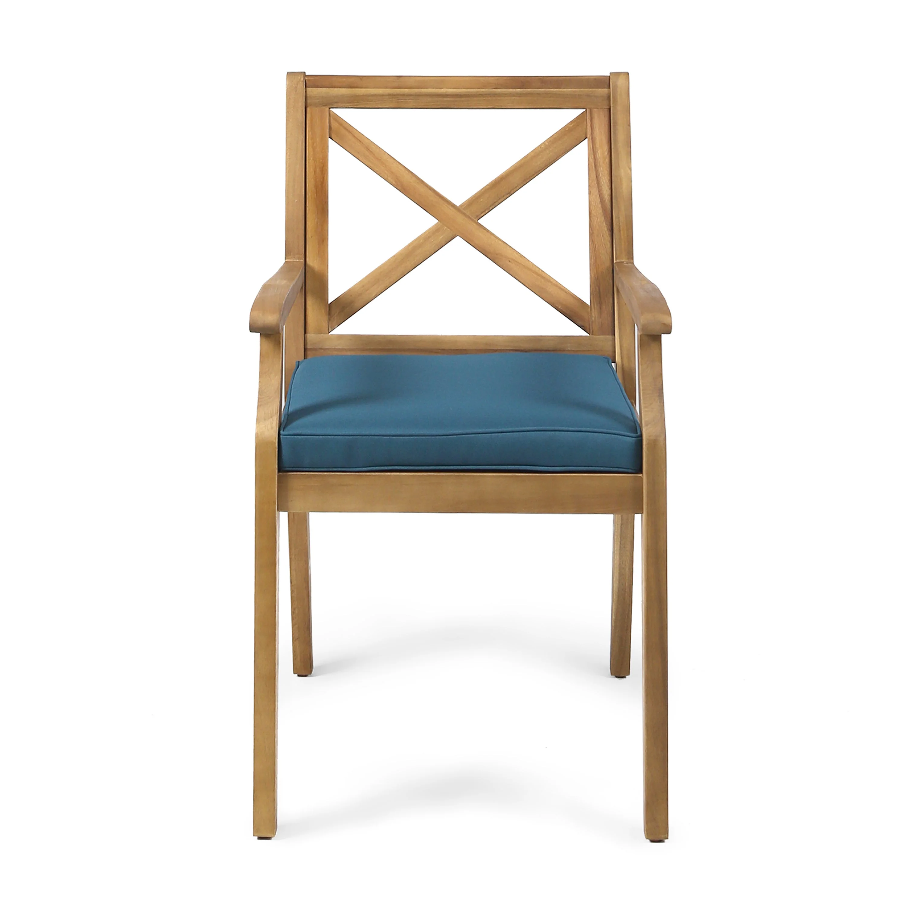 Perla Dining Chair 2pcs with Blue Cushions - Image 5