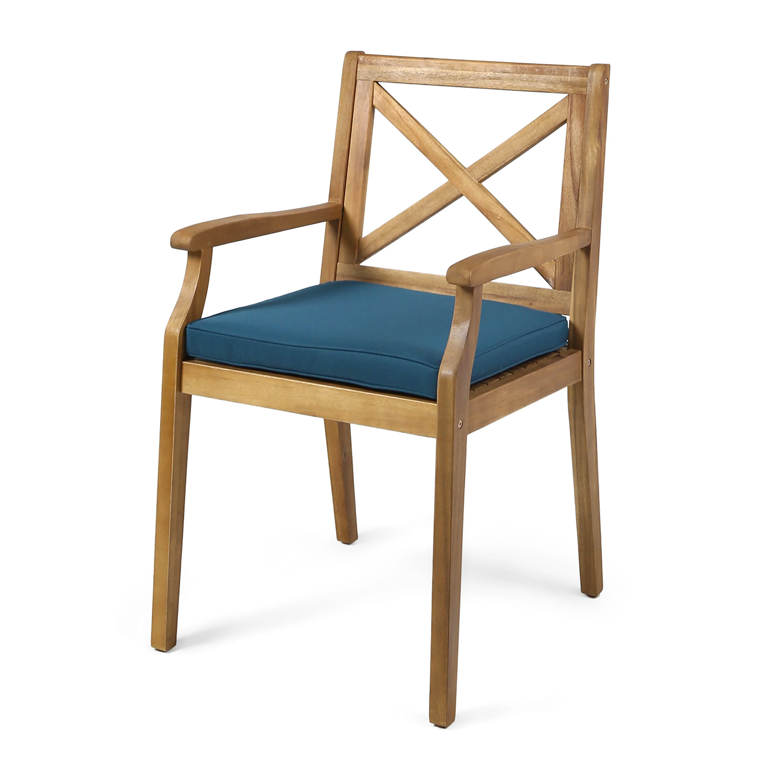 Perla Dining Chair 2pcs with Blue Cushions - Image 6