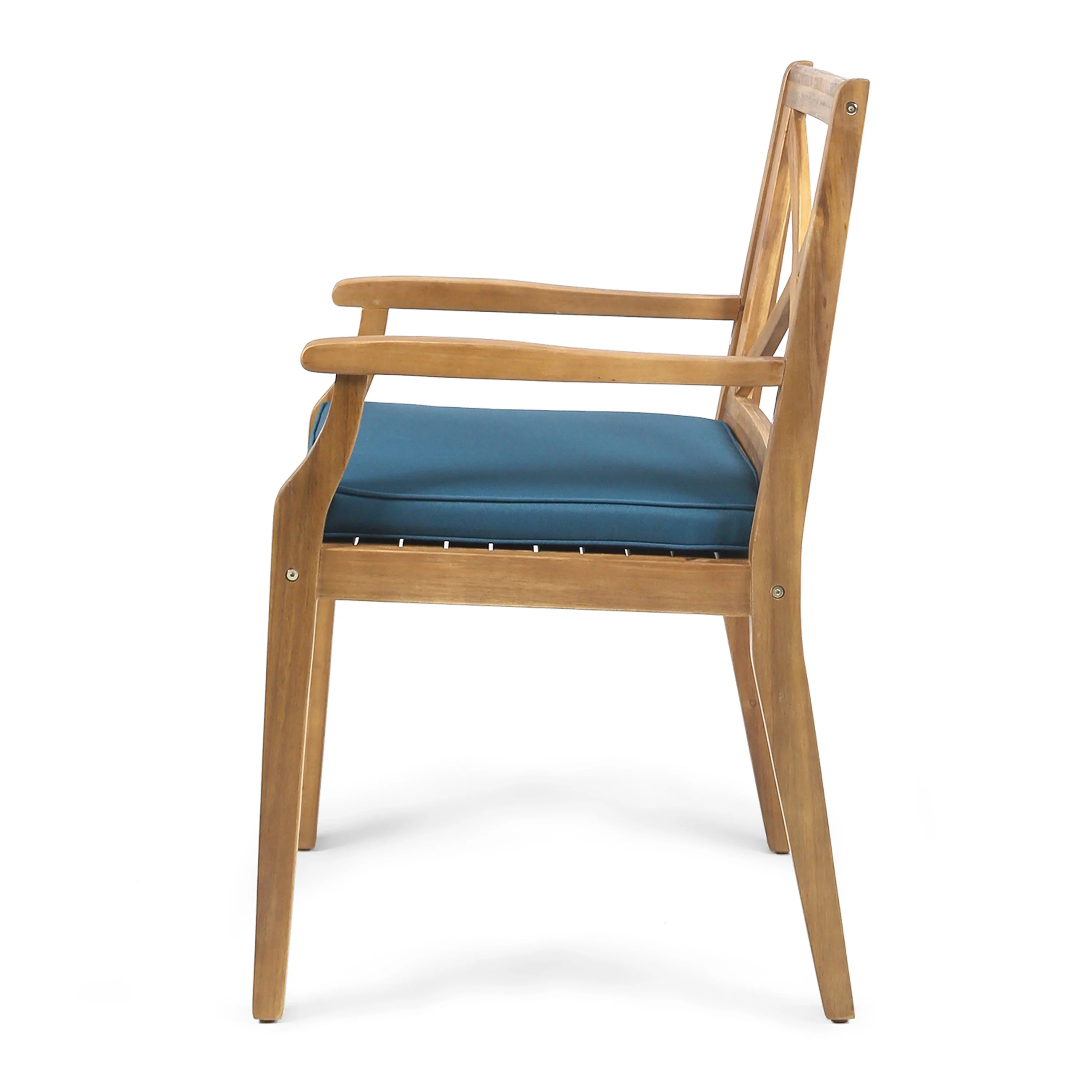 Perla Dining Chair 2pcs with Blue Cushions - Image 7