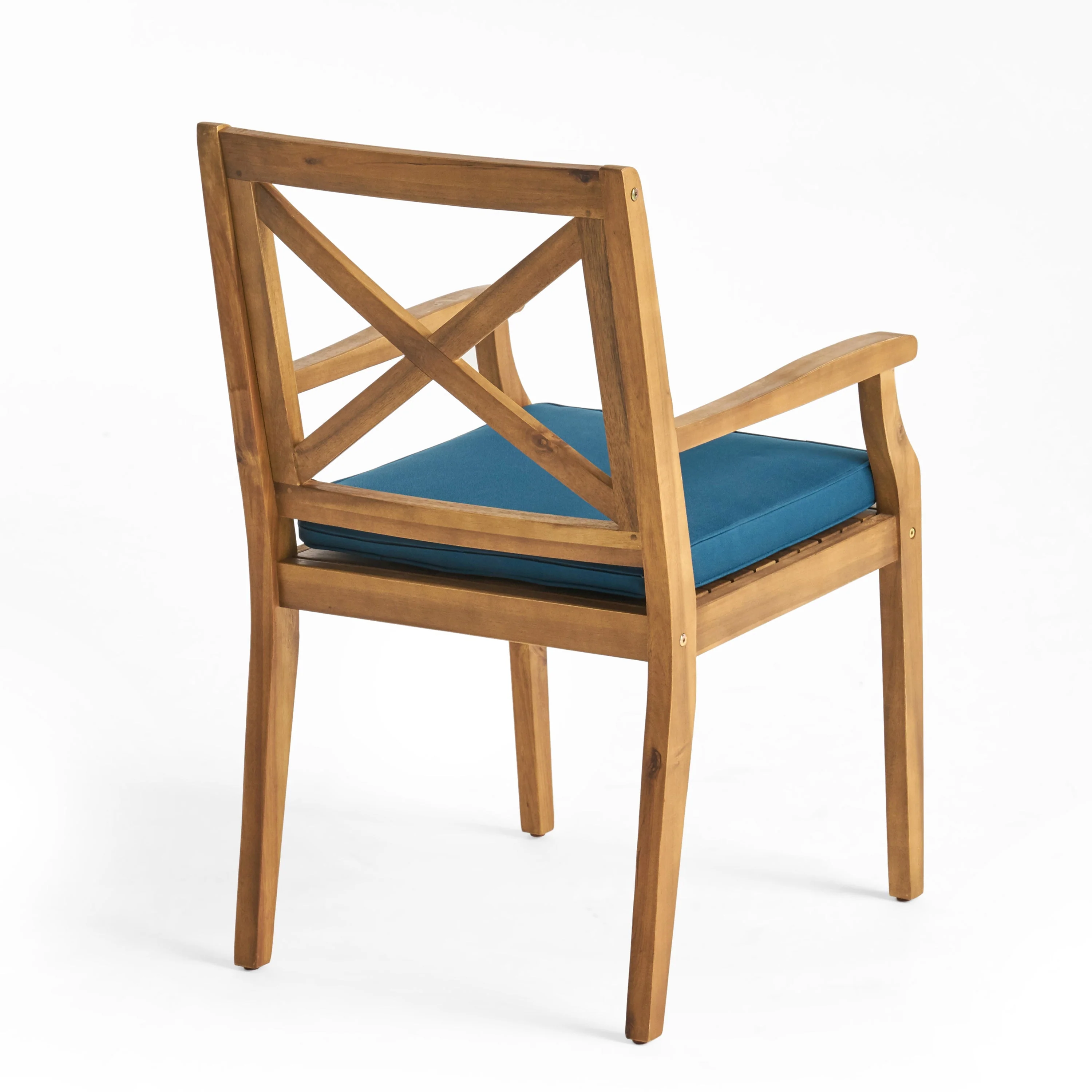 Perla Dining Chair 2pcs with Blue Cushions - Image 8