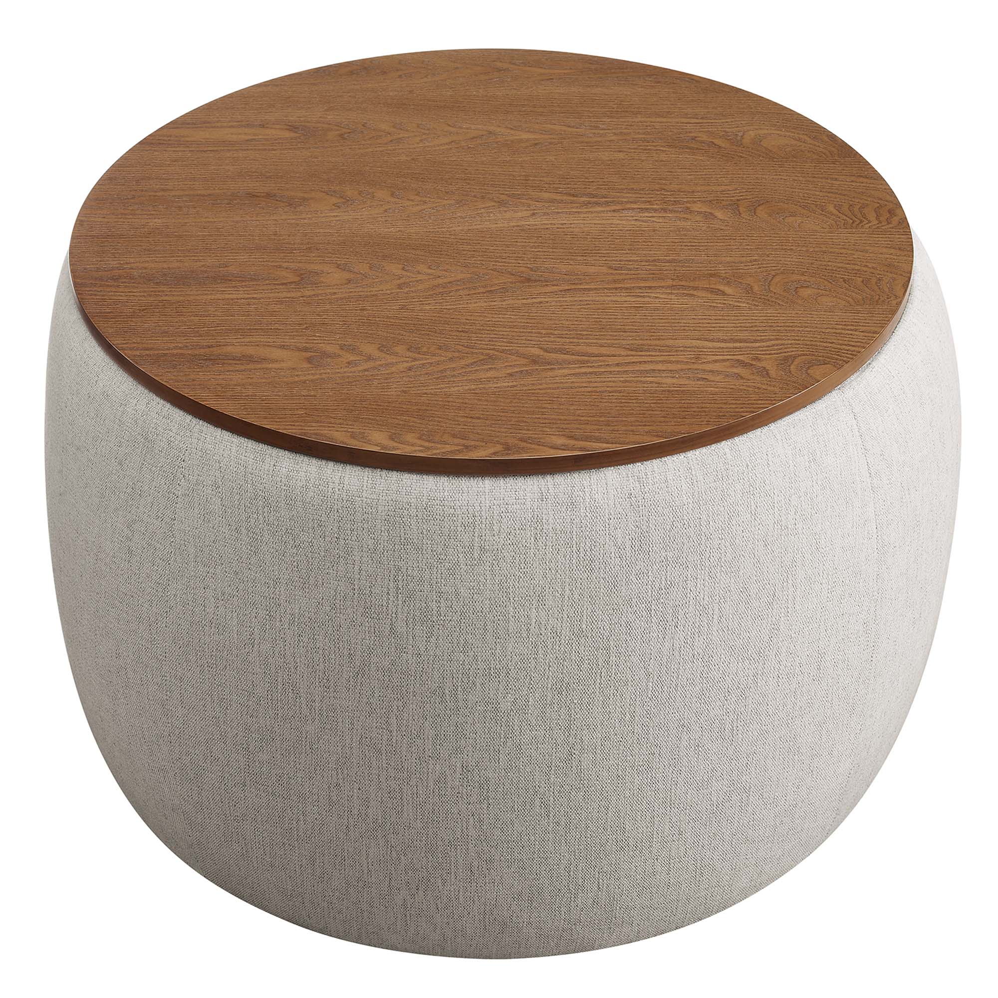 Perla Woven Heathered Fabric Upholstered Storage Ottoman by Modway - Image 10