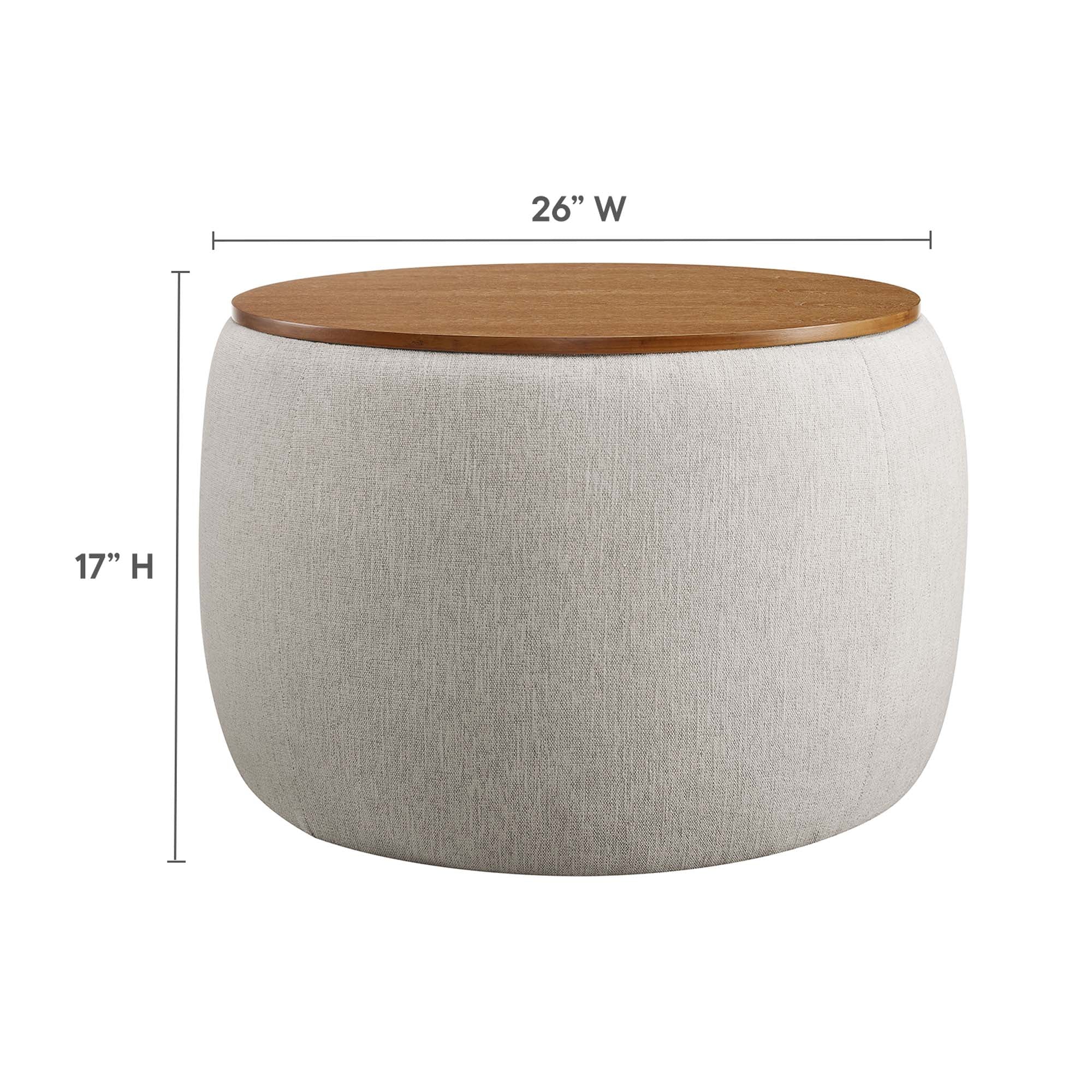Perla Woven Heathered Fabric Upholstered Storage Ottoman by Modway - Image 12