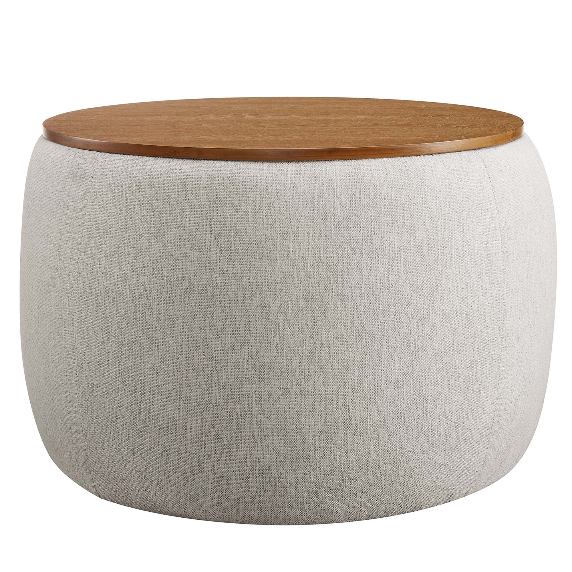Perla Woven Heathered Fabric Upholstered Storage Ottoman by Modway - Image 14