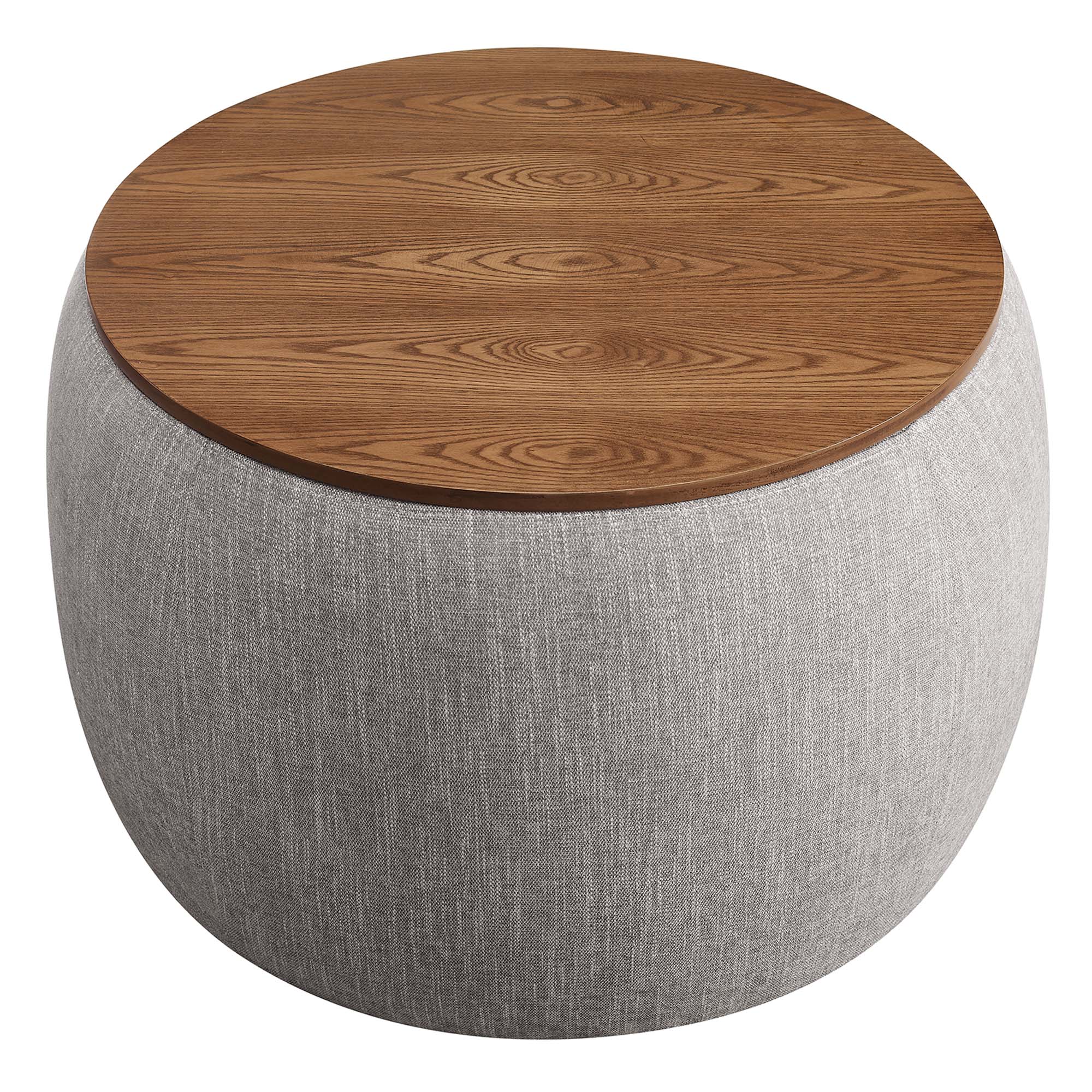 Perla Woven Heathered Fabric Upholstered Storage Ottoman by Modway - Image 5