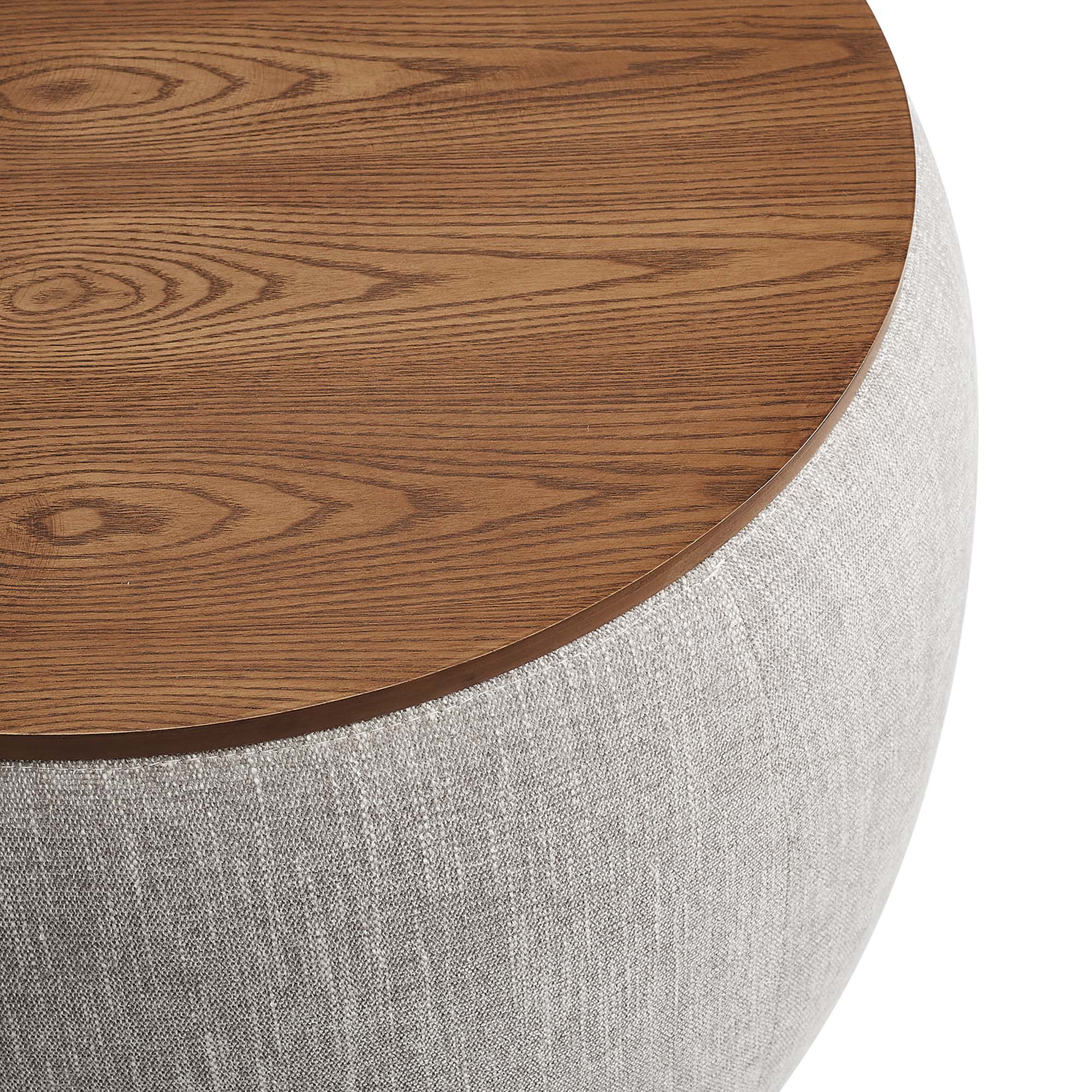 Perla Woven Heathered Fabric Upholstered Storage Ottoman by Modway - Image 6