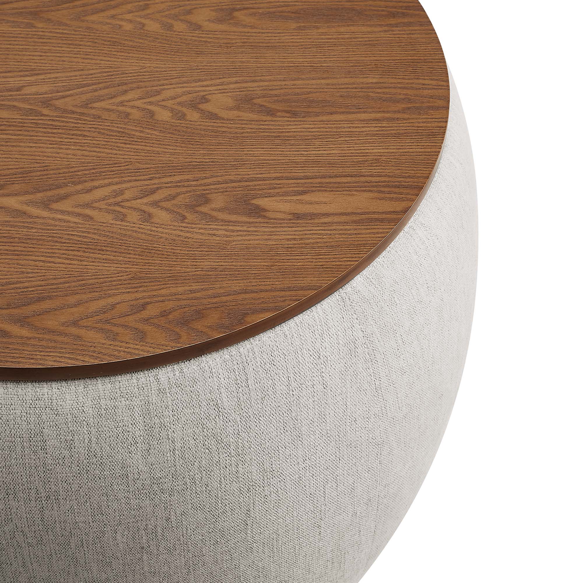 Perla Woven Heathered Fabric Upholstered Storage Ottoman by Modway - Image 9