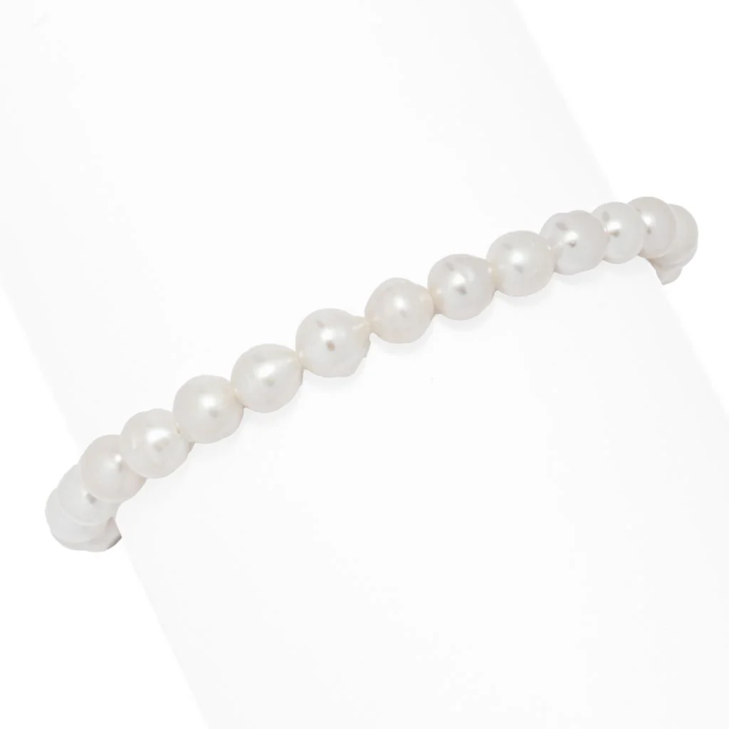 Perlaviva 18K Gold Plated 6-6.5mm Baroque Cultured Pearl Bracelet - Image 3