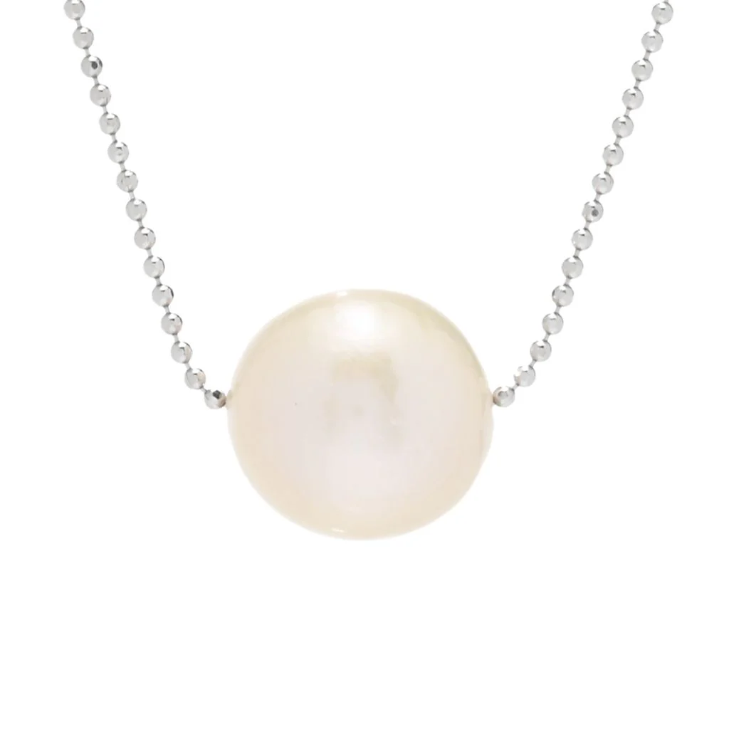 Perlaviva Sterling Silver 11-12mm Champagne Cultured Pearl 18" Sliding Necklace - Image 3