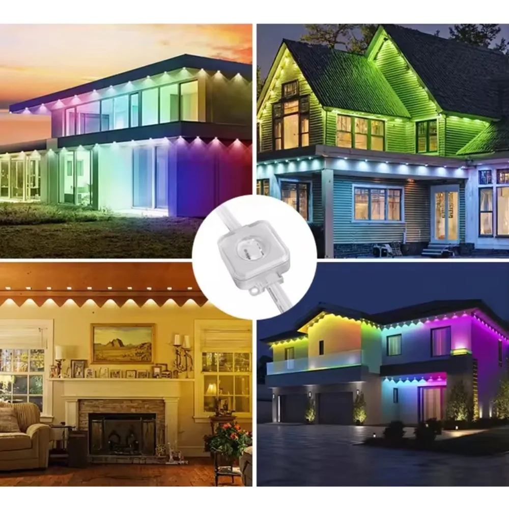 Permanent Outdoor Eaves Lights IP67 Waterproof App Control Music Sync Roof Decor - Image 4