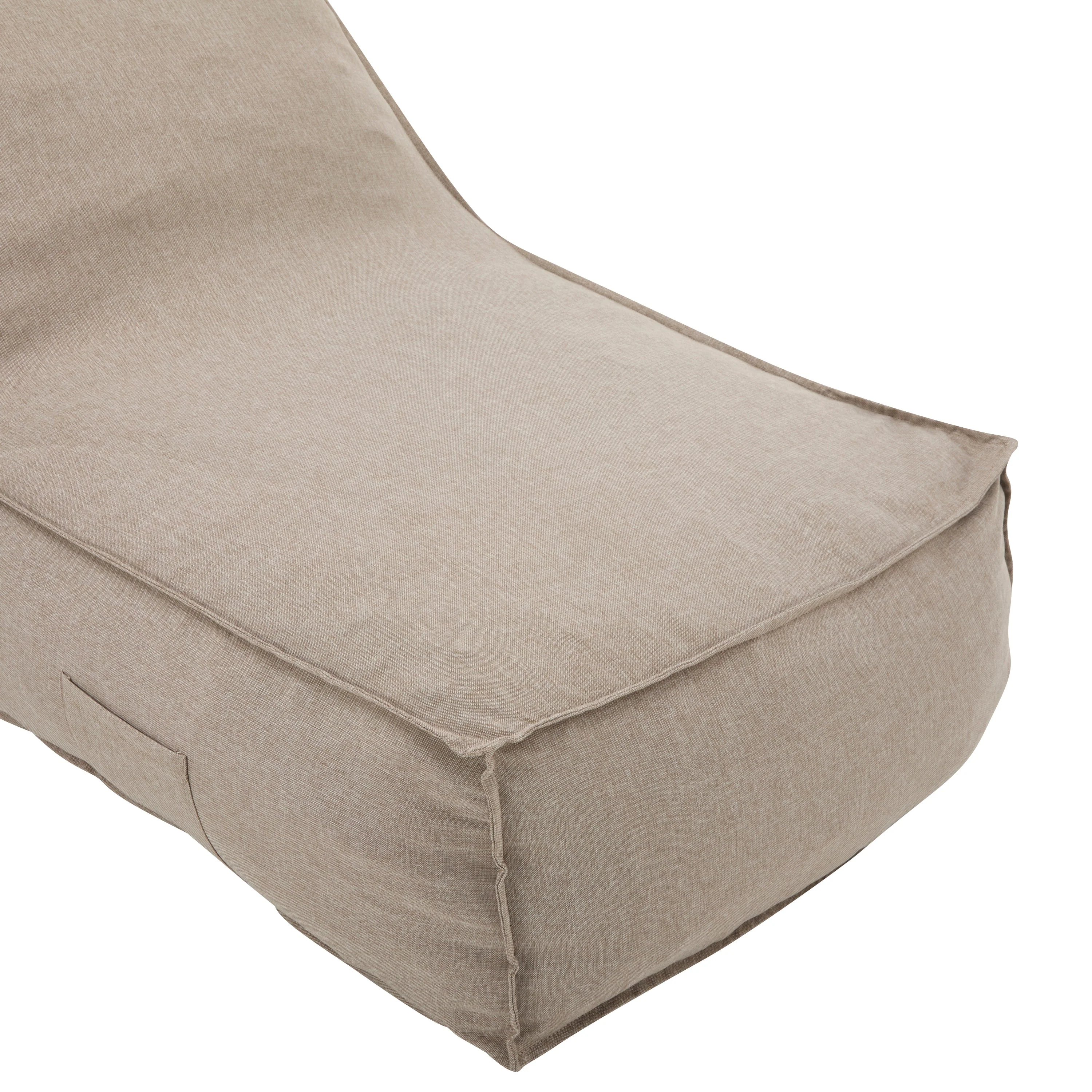 Perry Outdoor Bean Bag Lounge Chair Set of 2 in Beige - Image 11