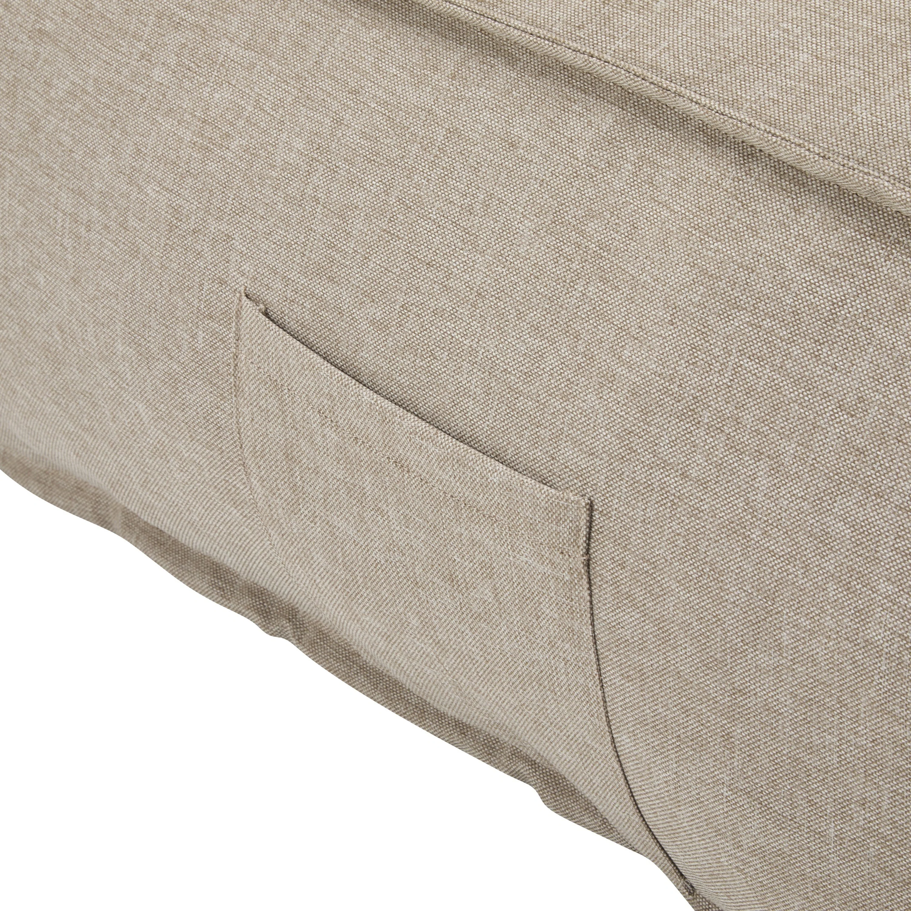 Perry Outdoor Bean Bag Lounge Chair Set of 2 in Beige - Image 14