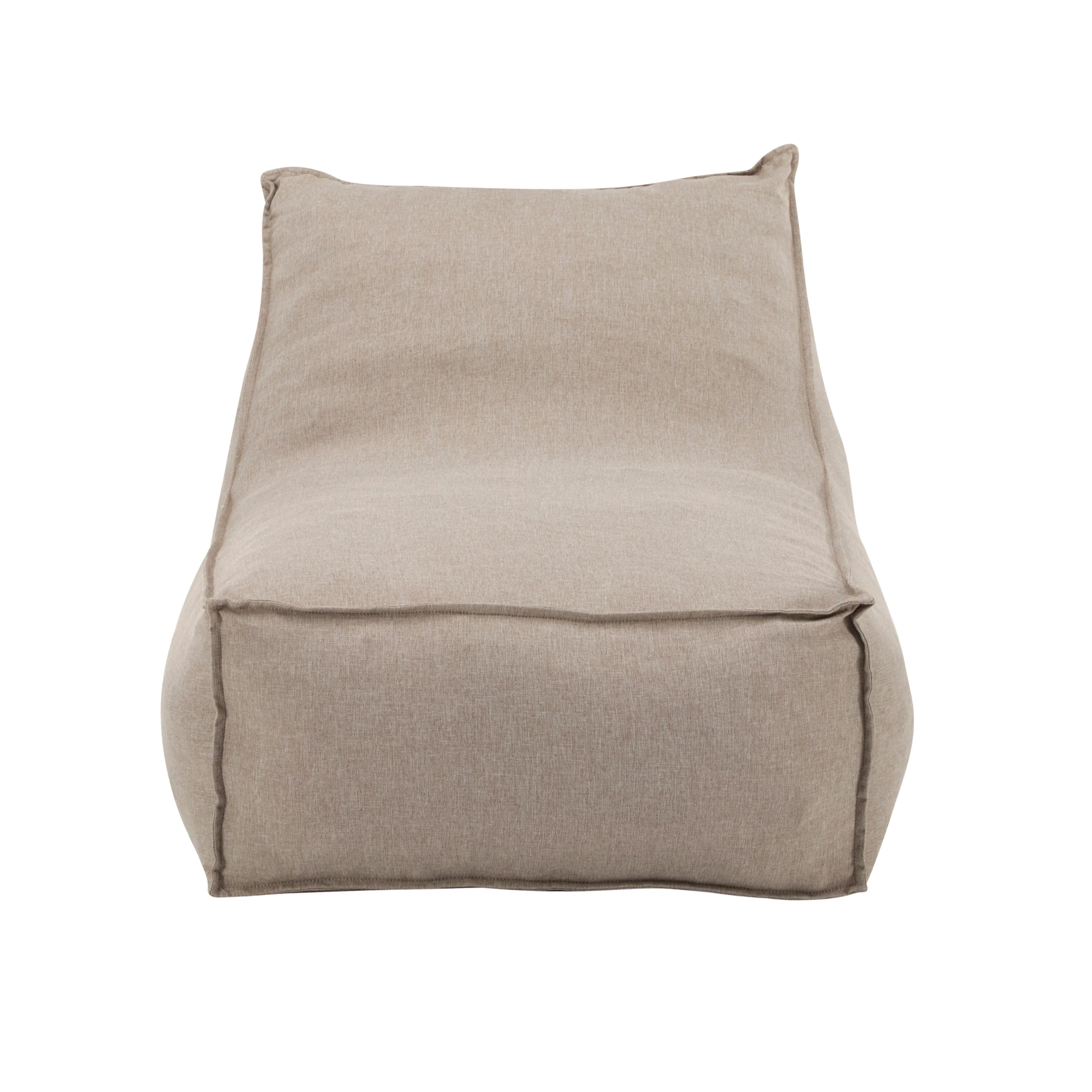 Perry Outdoor Bean Bag Lounge Chair Set of 2 in Beige - Image 6