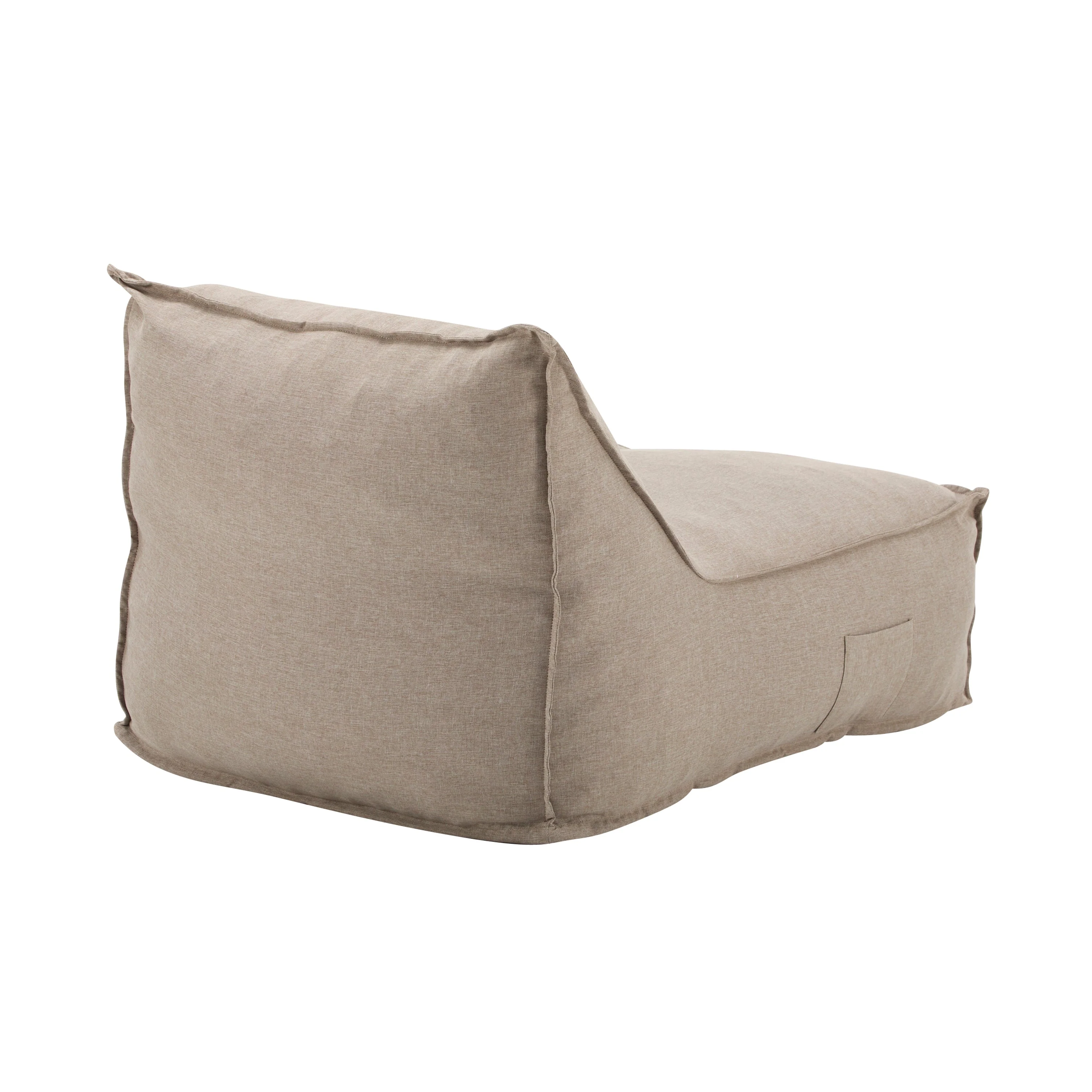 Perry Outdoor Bean Bag Lounge Chair Set of 2 in Beige - Image 8