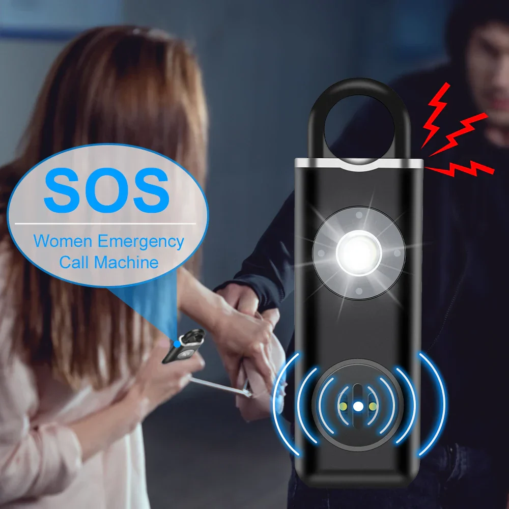 Personal Safety Alarm for Women Children Elderly 130dB Loud Rechargeable Keychain - Image 4