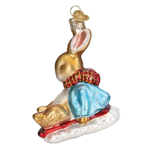 Peter Rabbit On Sled Ornament - Image 4