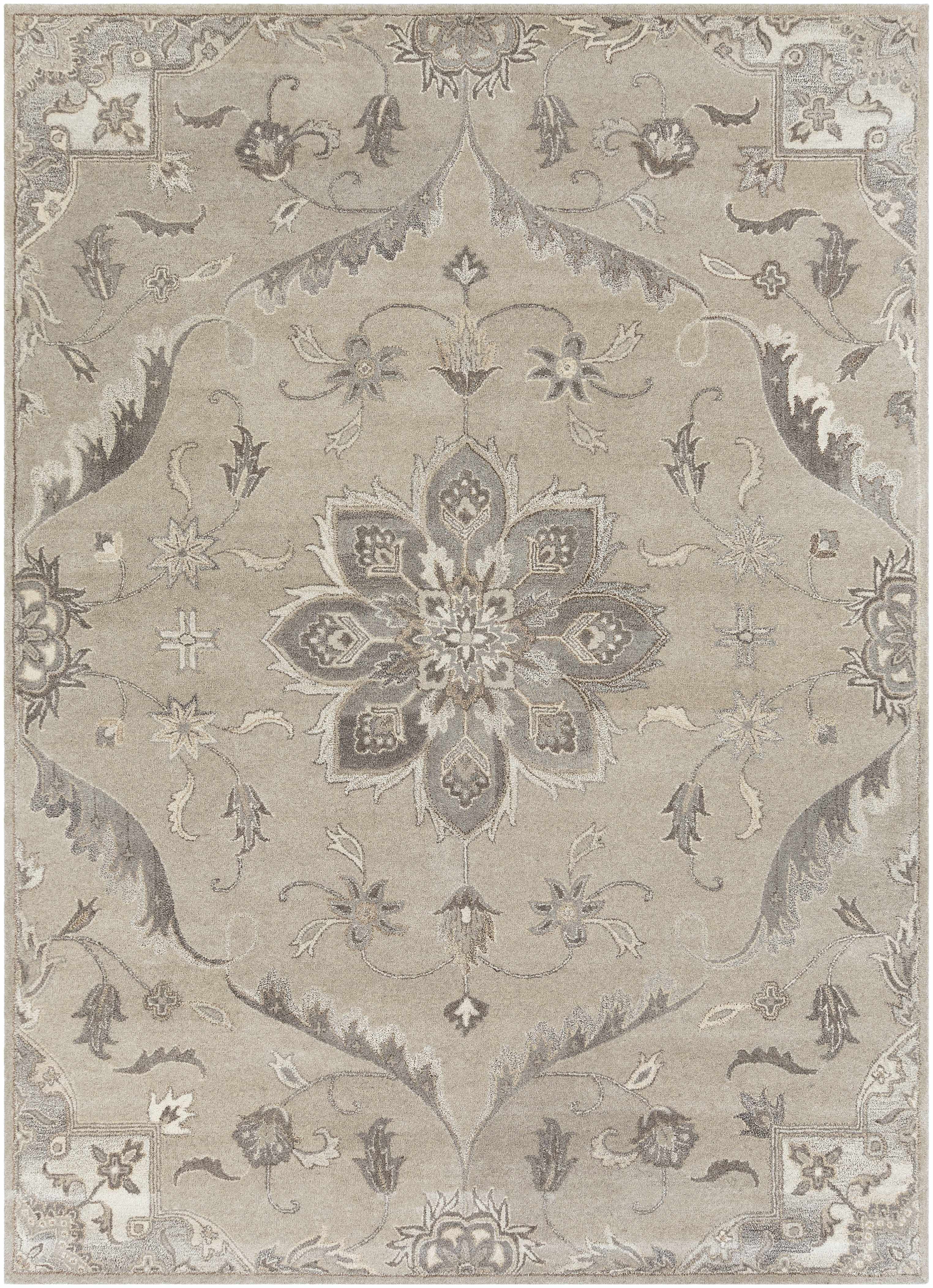 Peterstown Beige Wool Rug