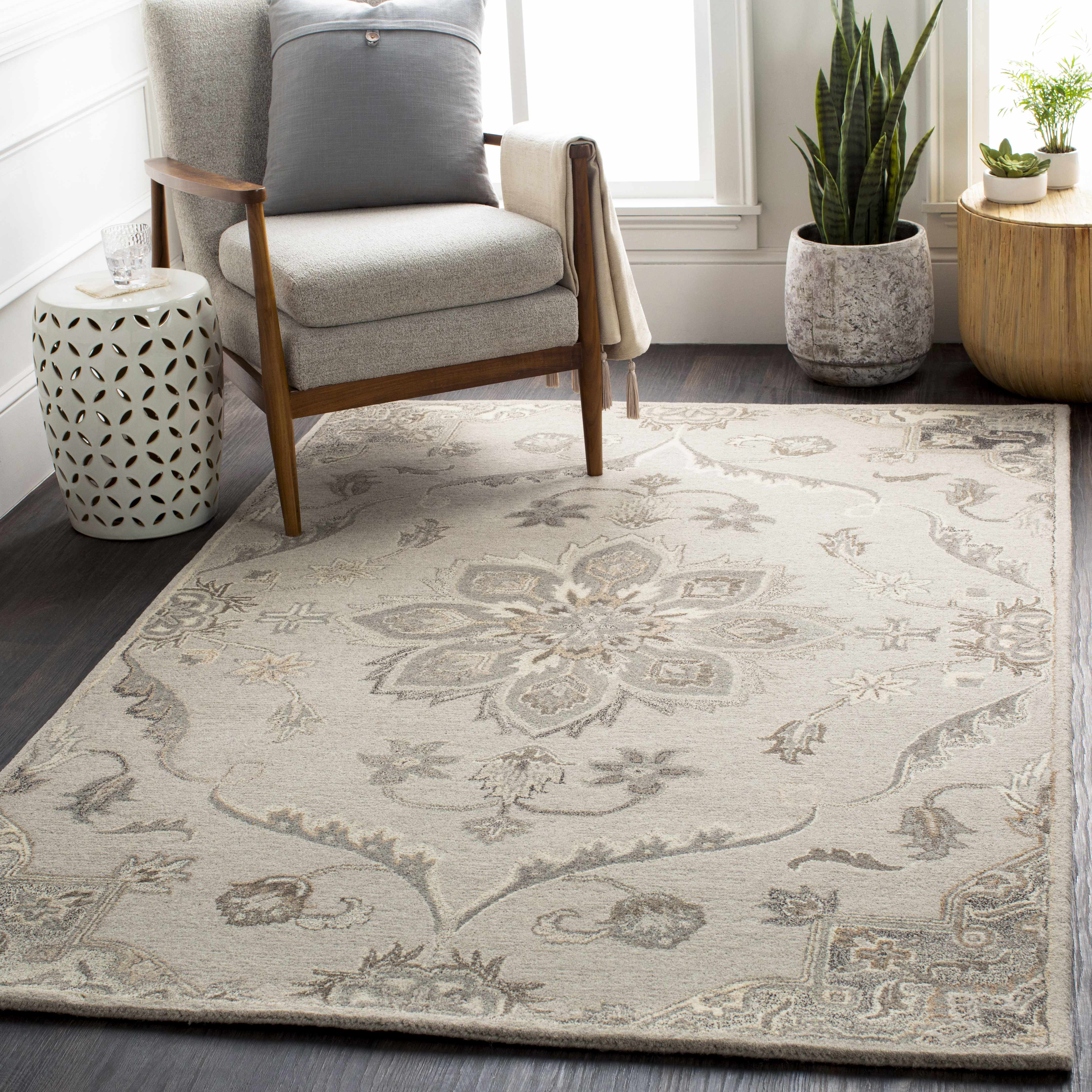 Peterstown Beige Wool Rug - Image 2