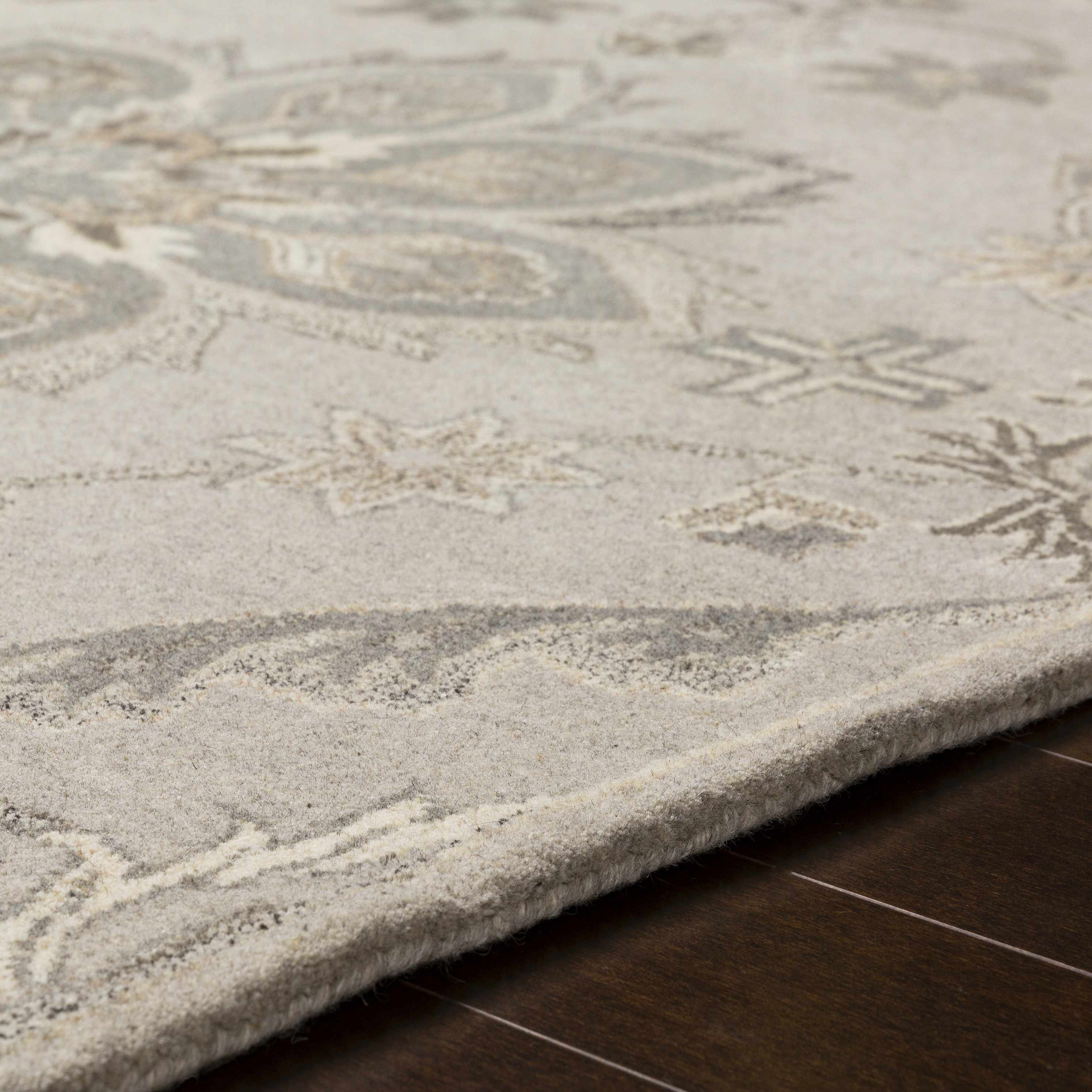 Peterstown Beige Wool Rug - Image 7