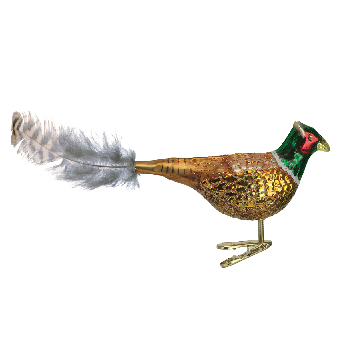 Pheasant Glass Ornament 2 x 7 x 1.5 Inches - Image 3