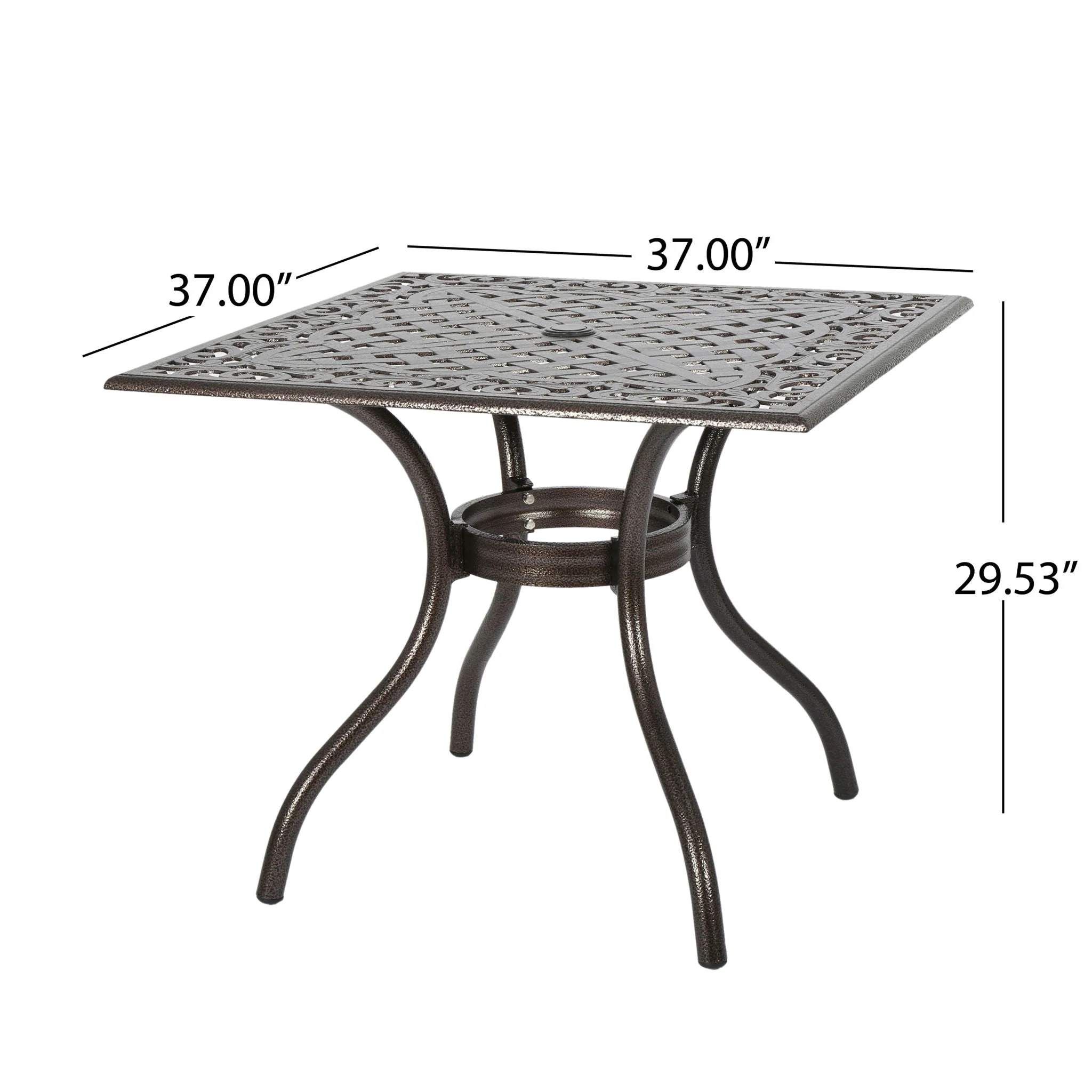 Phoenix - Square Table - Bronze - Image 3