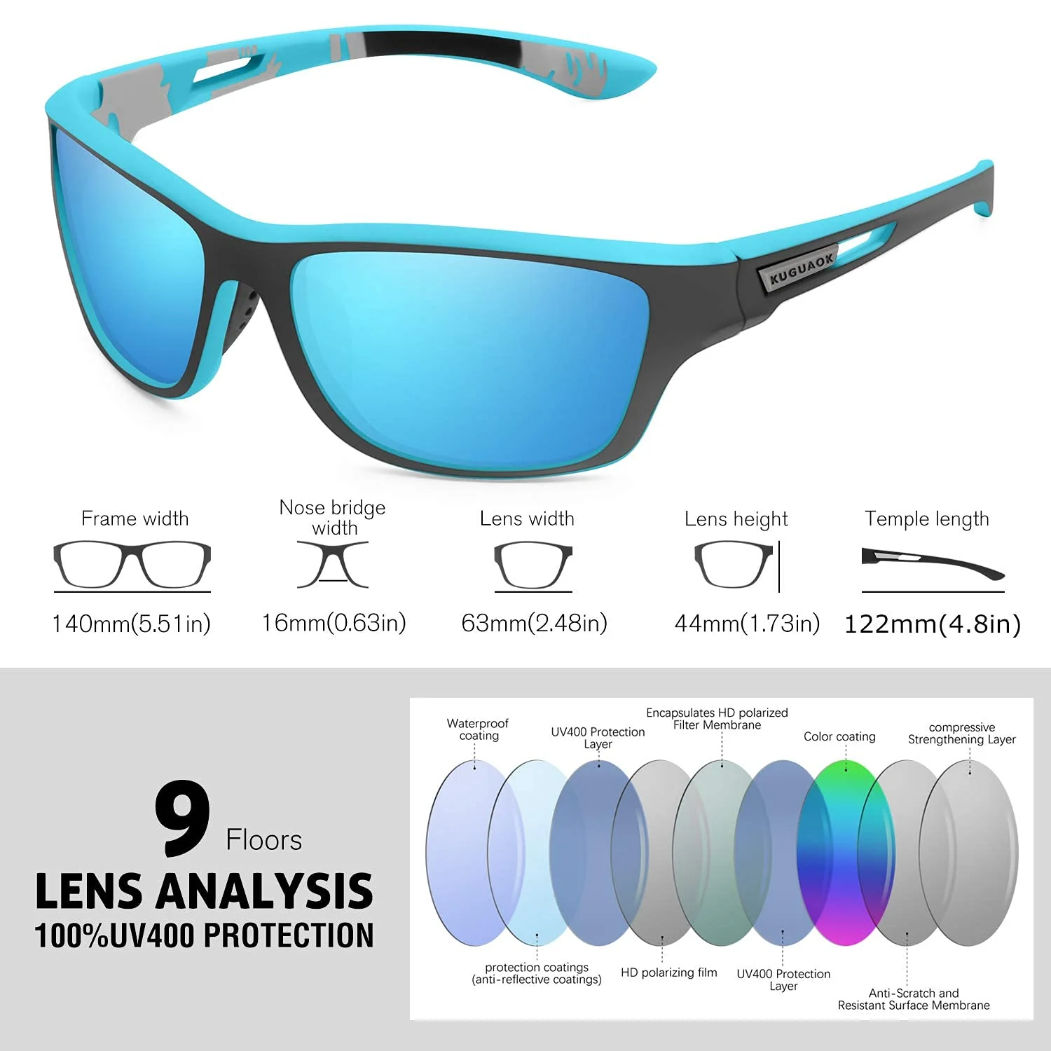 Photochromic Polarized Sunglasses UV400 Protection Anti-Glare Outdoor Sports - Image 5