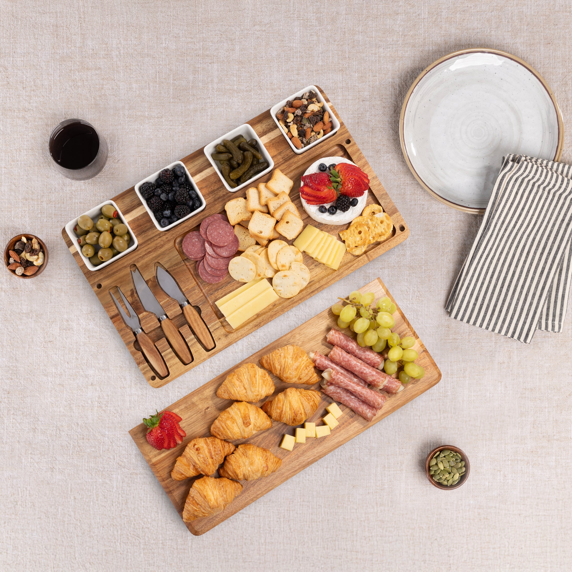 Picada Tapas & Cheese Board Set with Dip Bowls - Image 2