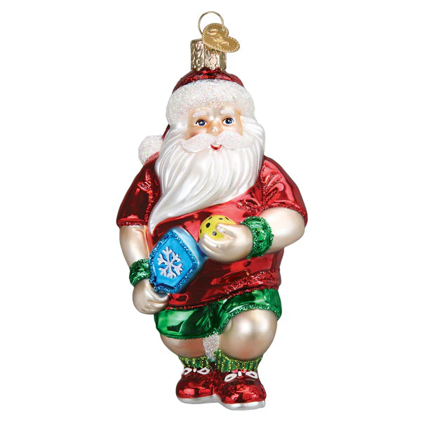 Pickleball Santa Christmas Ornament - Image 3
