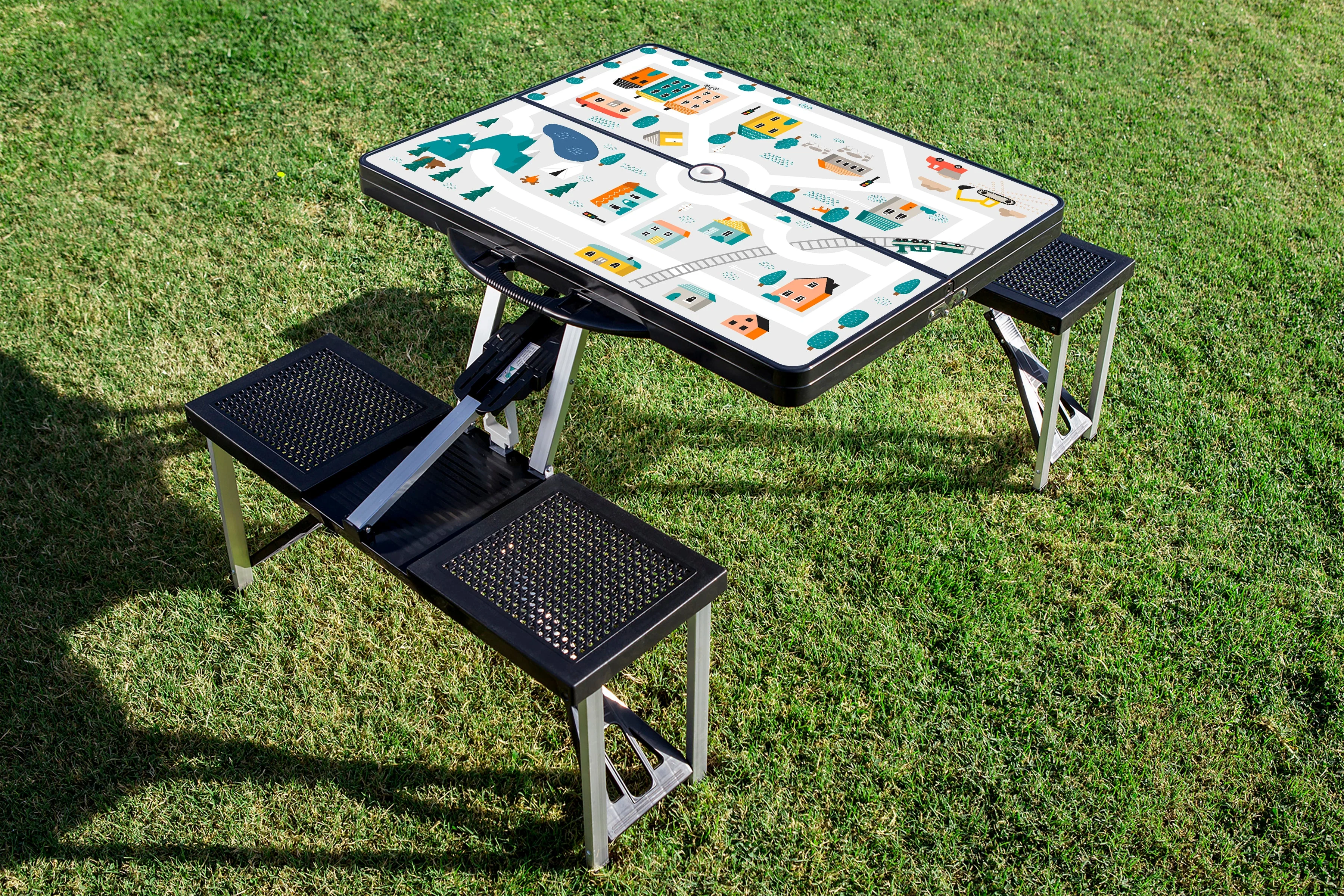 Picnic Table Portable Folding Table with Seats - Image 12
