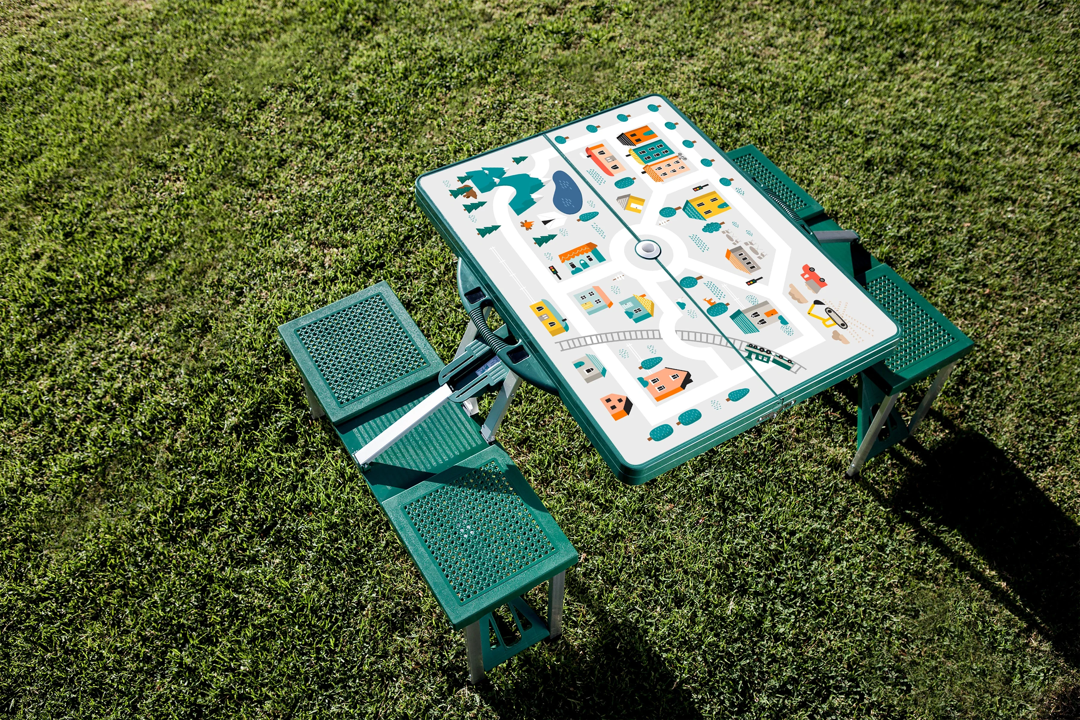 Picnic Table Portable Folding Table with Seats - Image 3