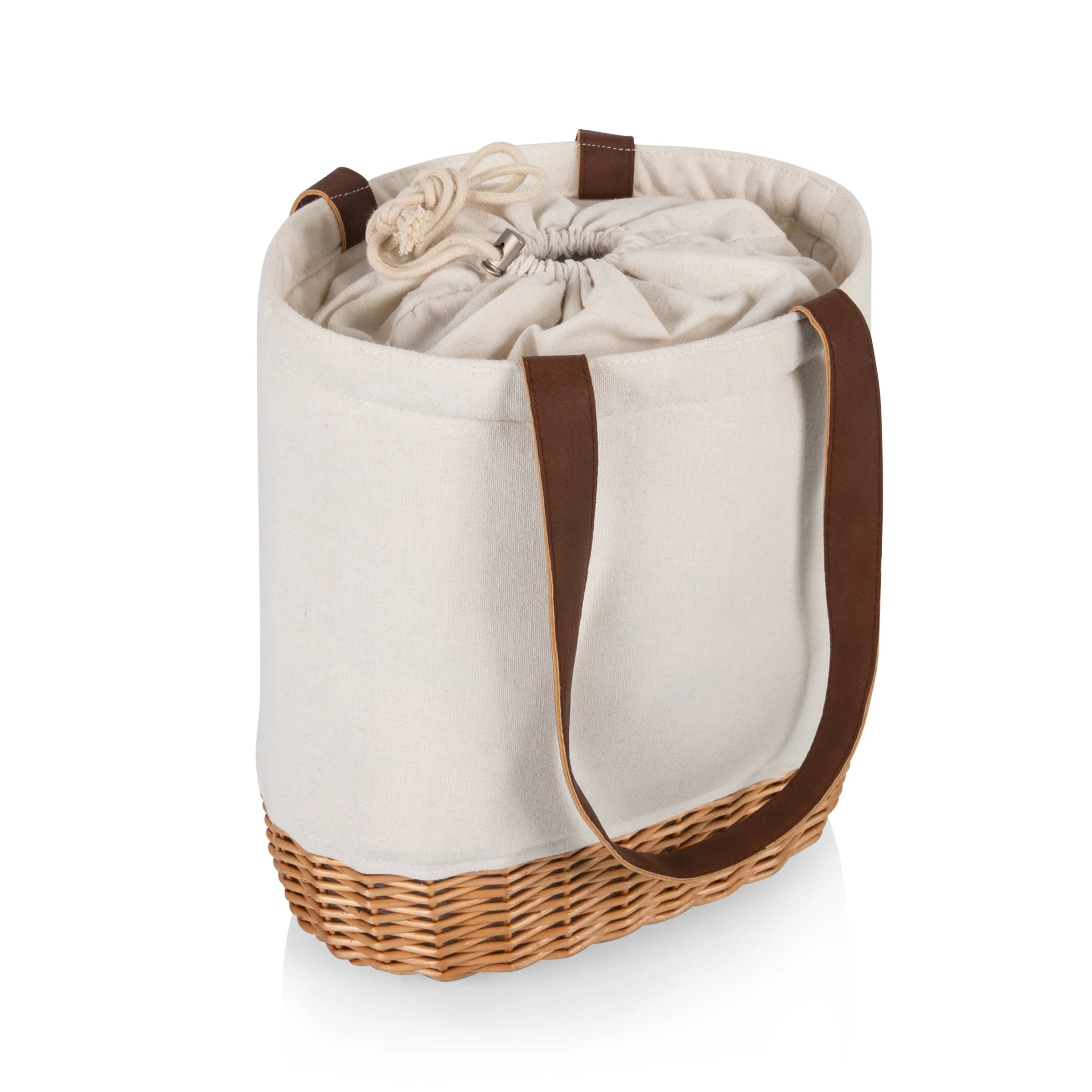 Pico Willow and Canvas Lunch Basket - Image 8