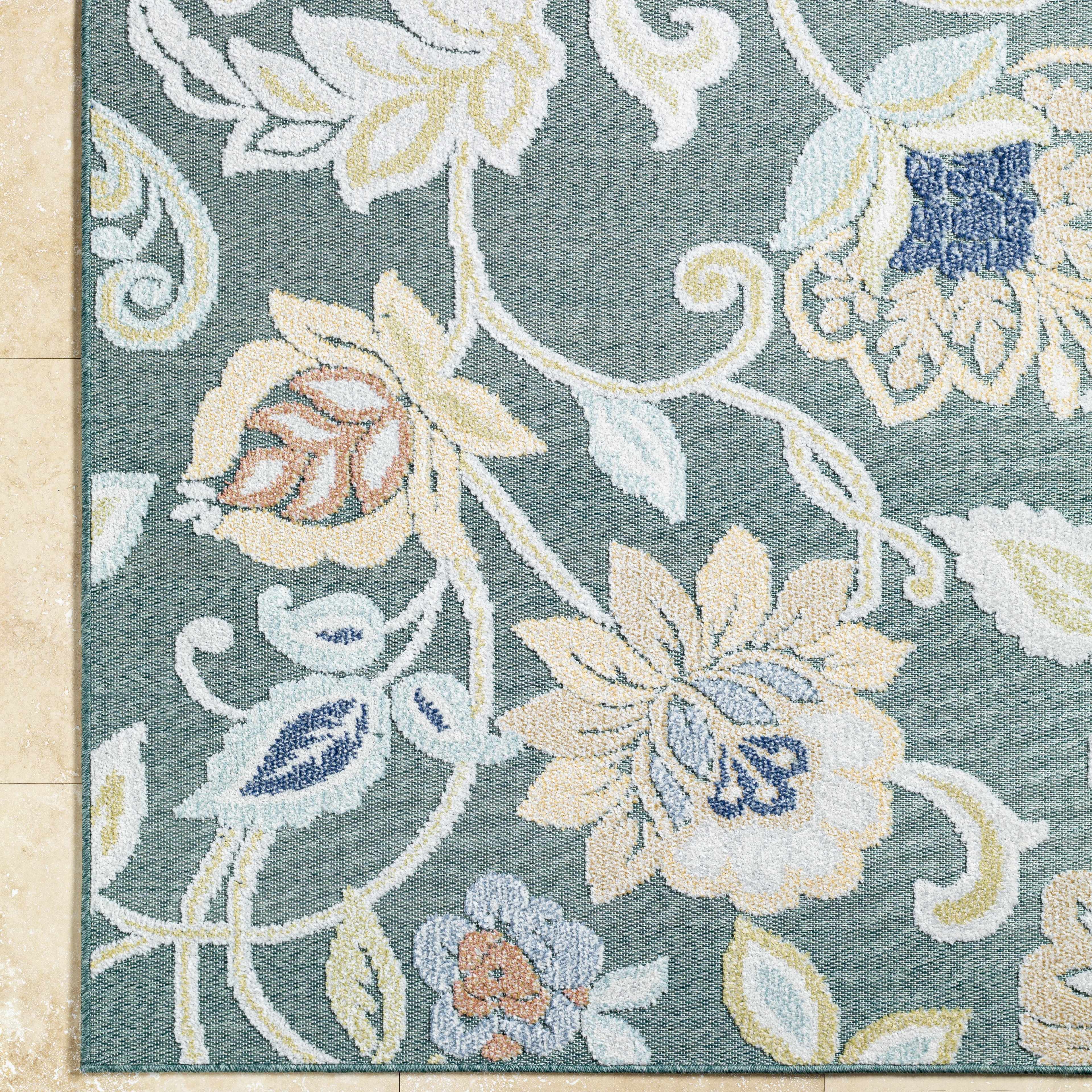 Piers Medium Green Area Rug - Image 6