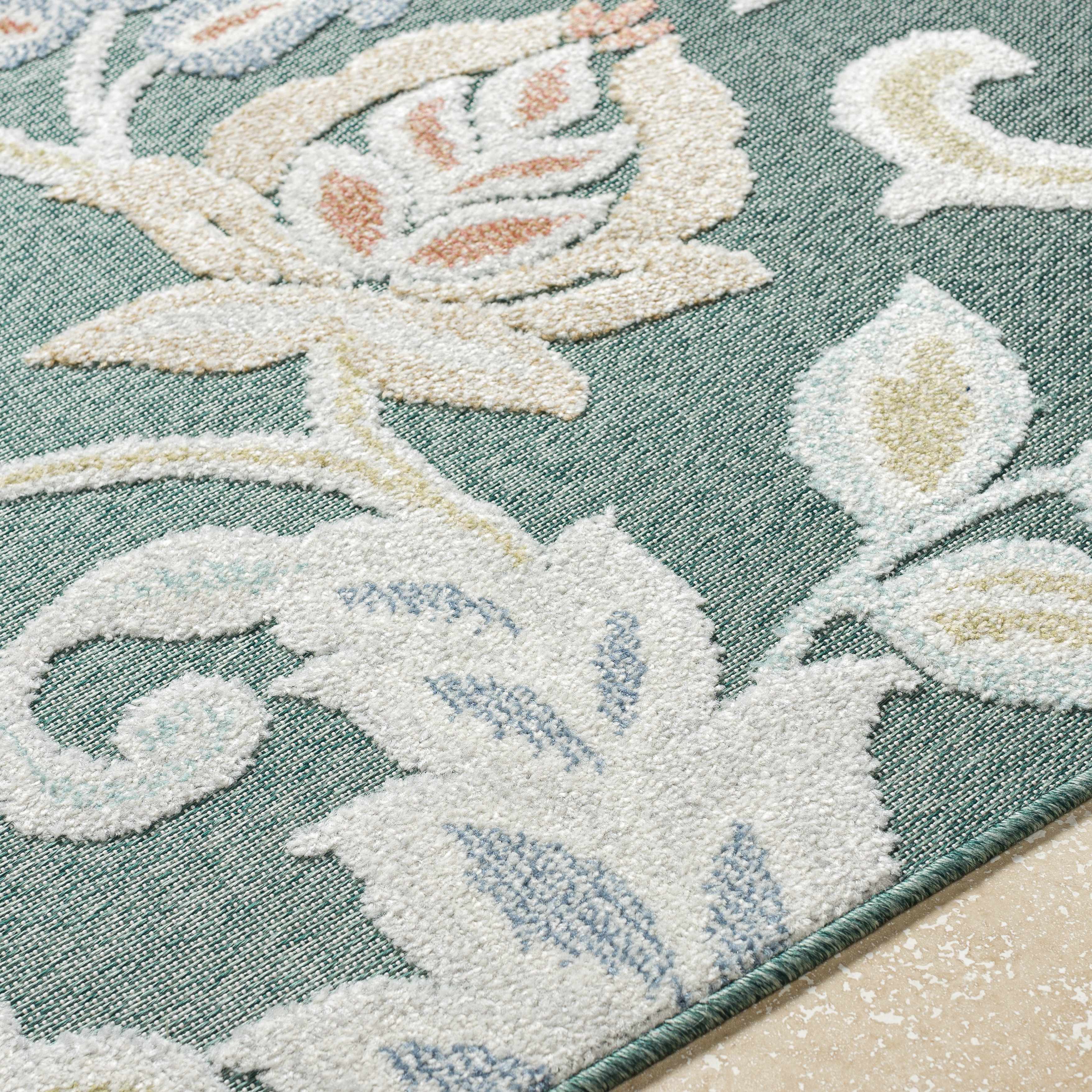 Piers Medium Green Area Rug - Image 7