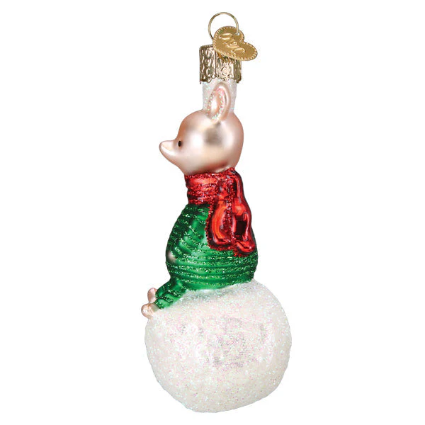 Piglet On Snowball Christmas Ornament - Image 5
