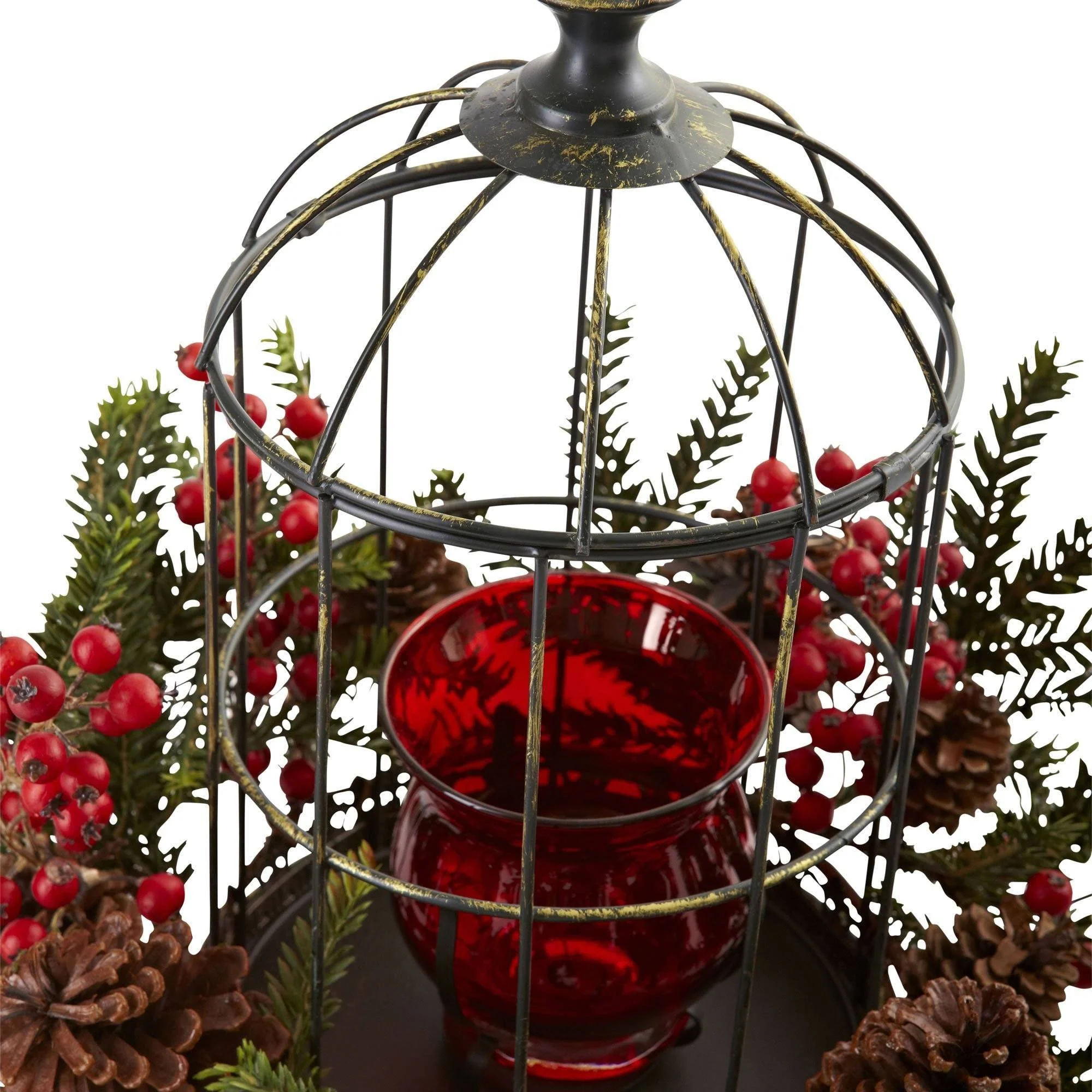 Pine Berry Birdhouse Candelabrum - Image 2