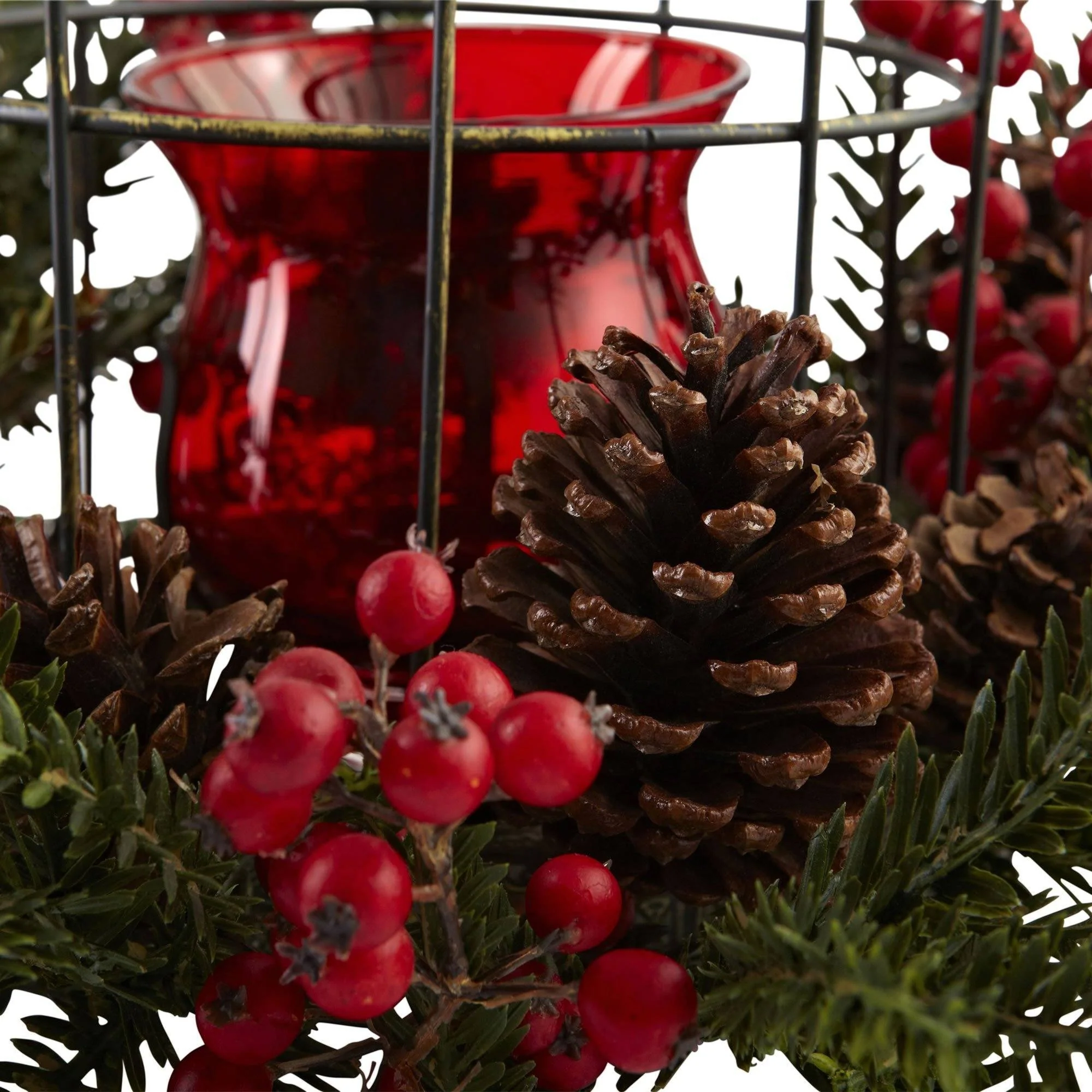 Pine Berry Birdhouse Candelabrum - Image 3