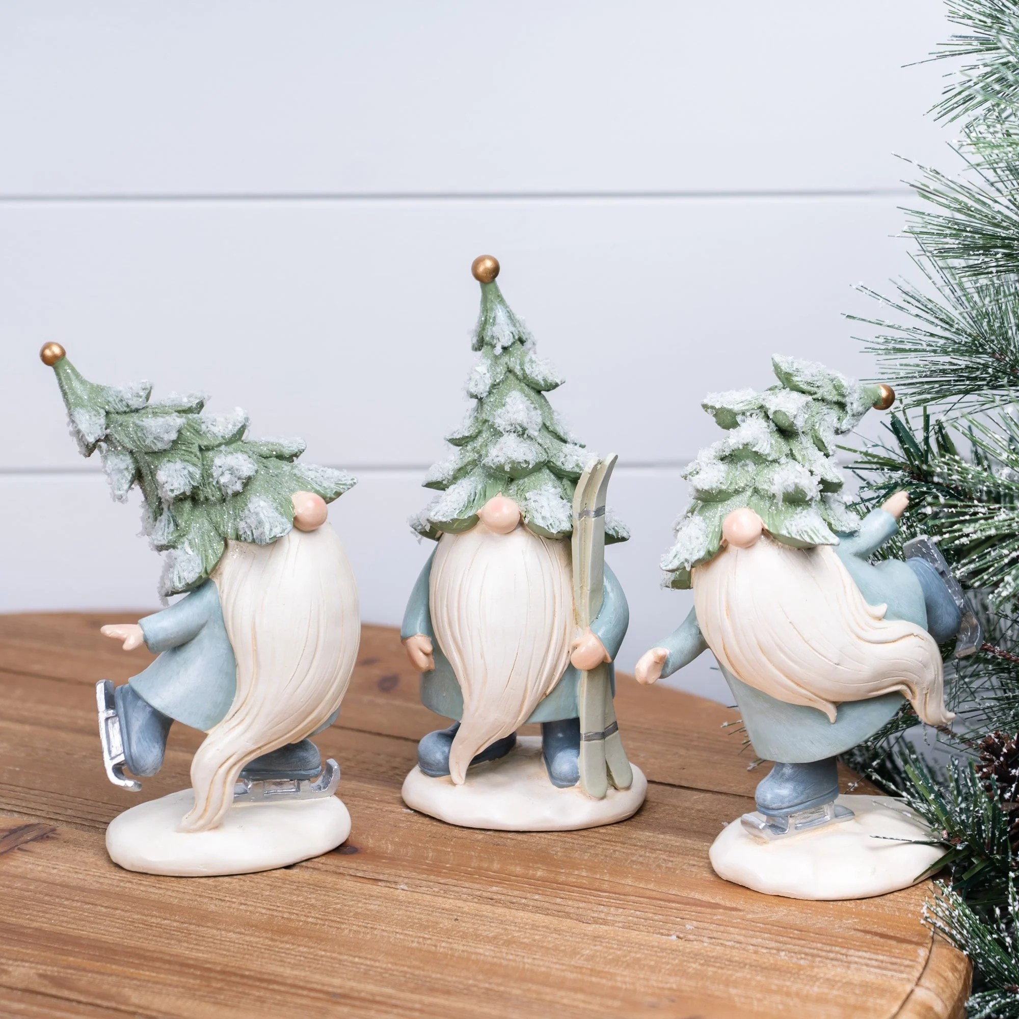 Pine Tree Gnome with Skis and Skates (Set of 3) - Image 5