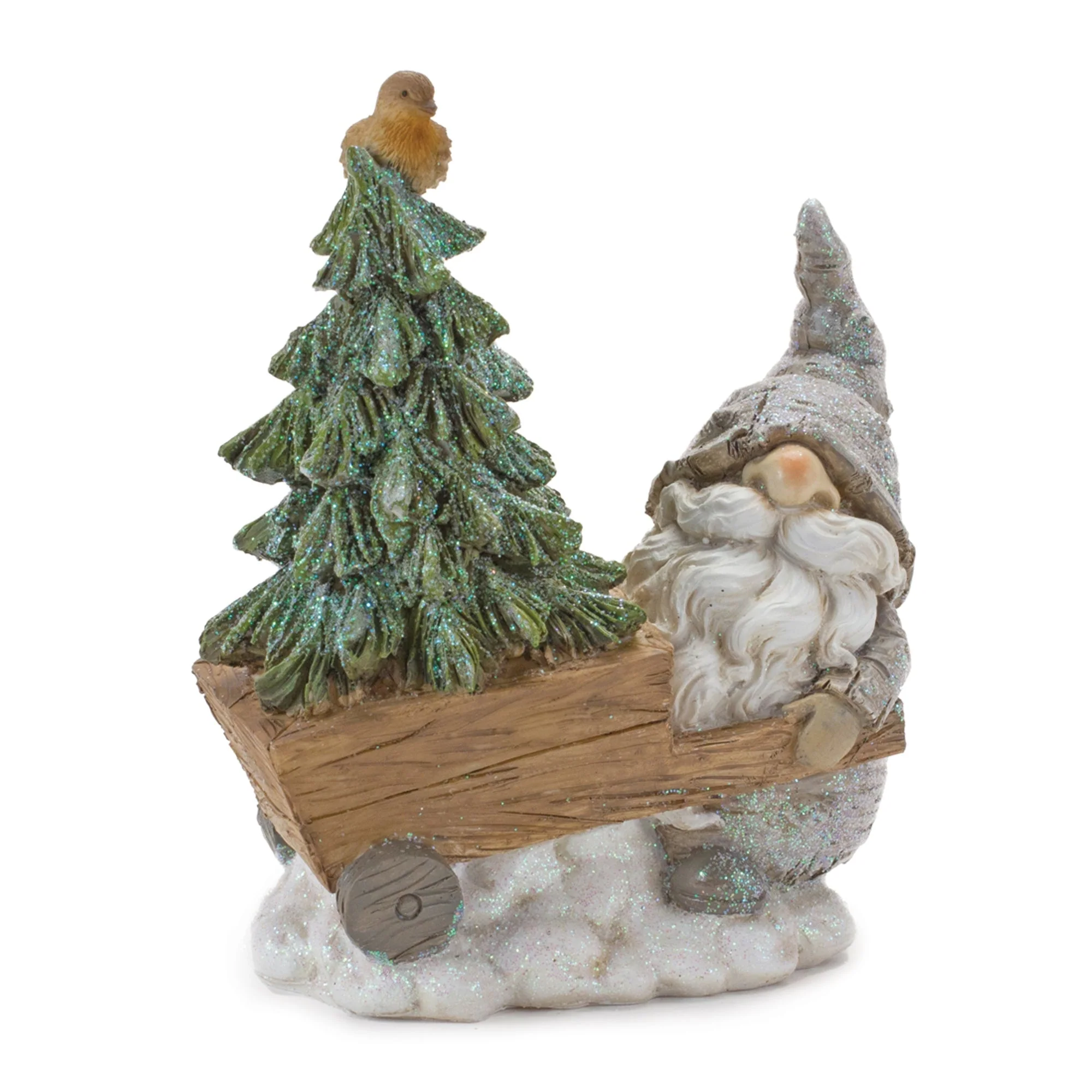 Pine Tree Trunk Gnome with Woodland Animals (Set of 2) - Image 3