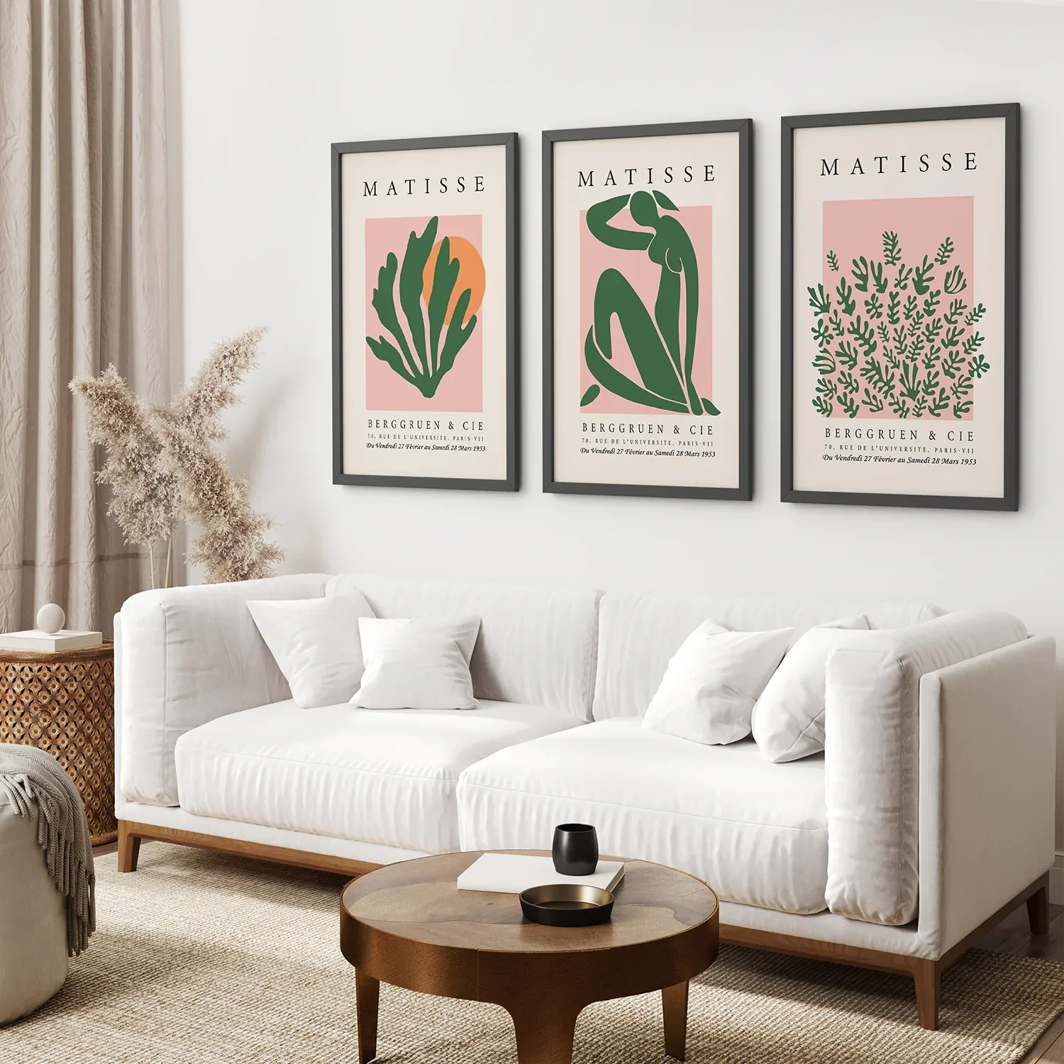 Pink Green Matisse Abstract Wall Prints Set - Image 4