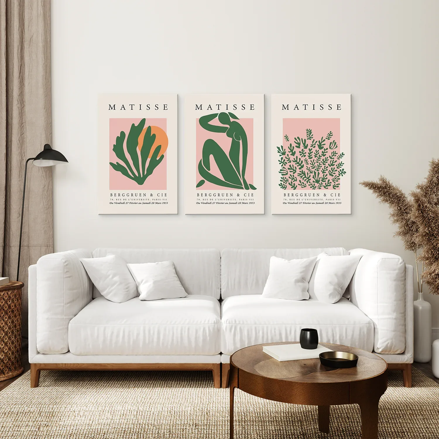 Pink Green Matisse Abstract Wall Prints Set - Image 5