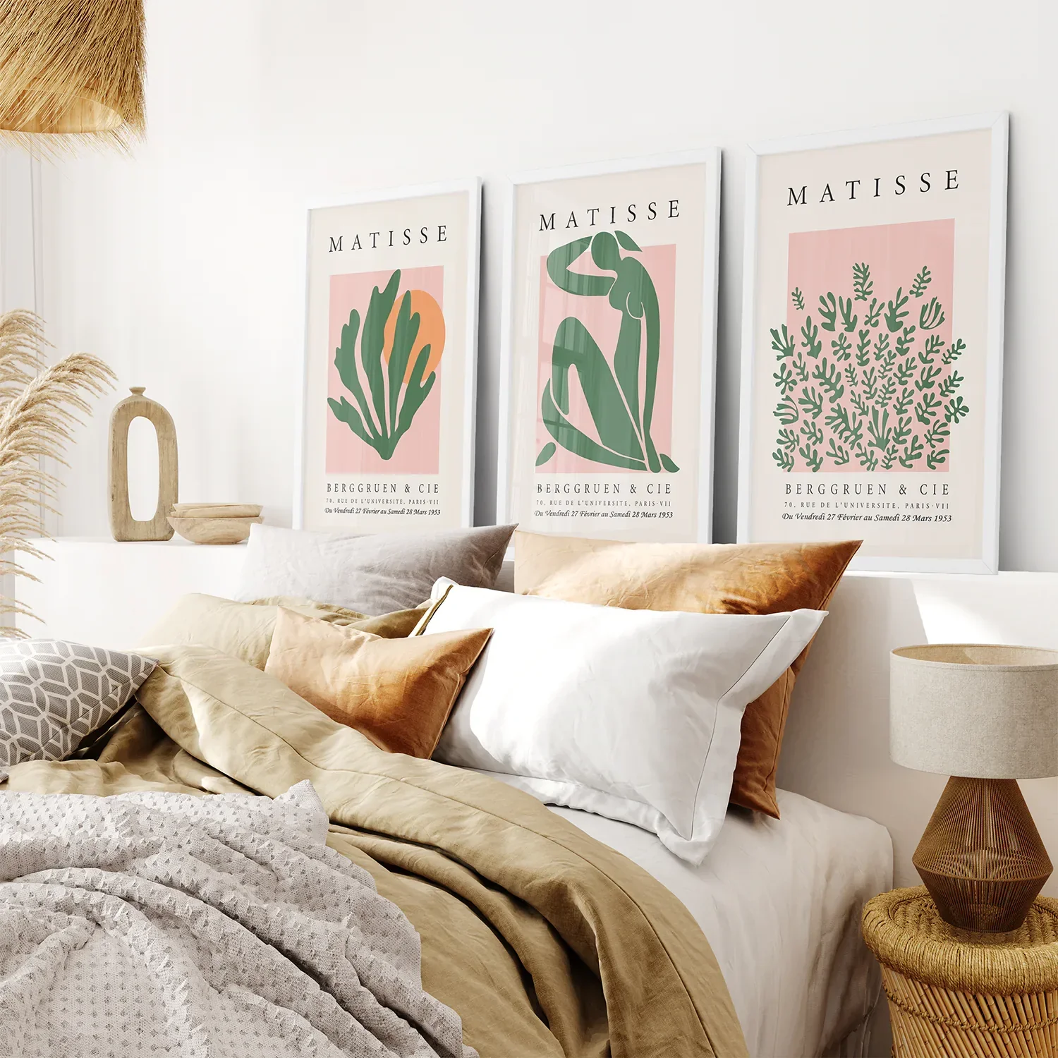Pink Green Matisse Abstract Wall Prints Set - Image 6