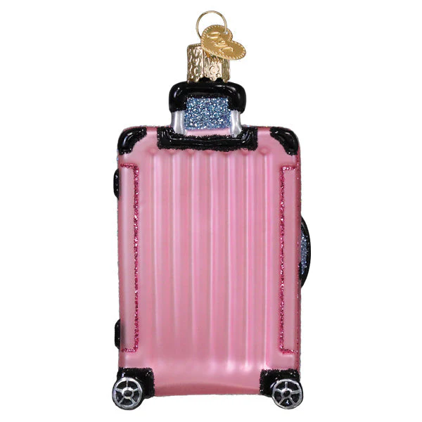Pink Rolling Suitcase Ornament - Image 4
