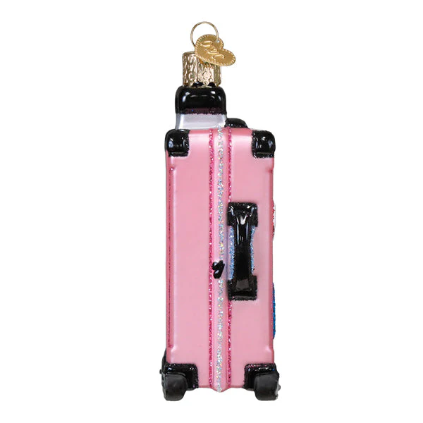 Pink Rolling Suitcase Ornament - Image 5