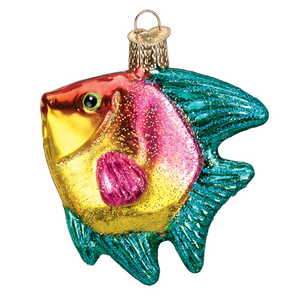 Pink/yellow Tropical Angelfish Ornament - Image 3